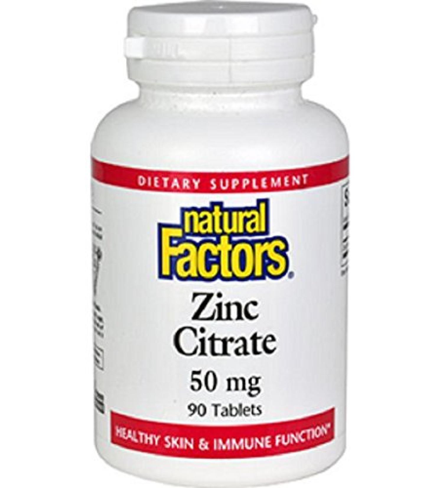 Natural Factors Zinc Citrate 50mg Tablets 90-Count (Pack of 2) 1