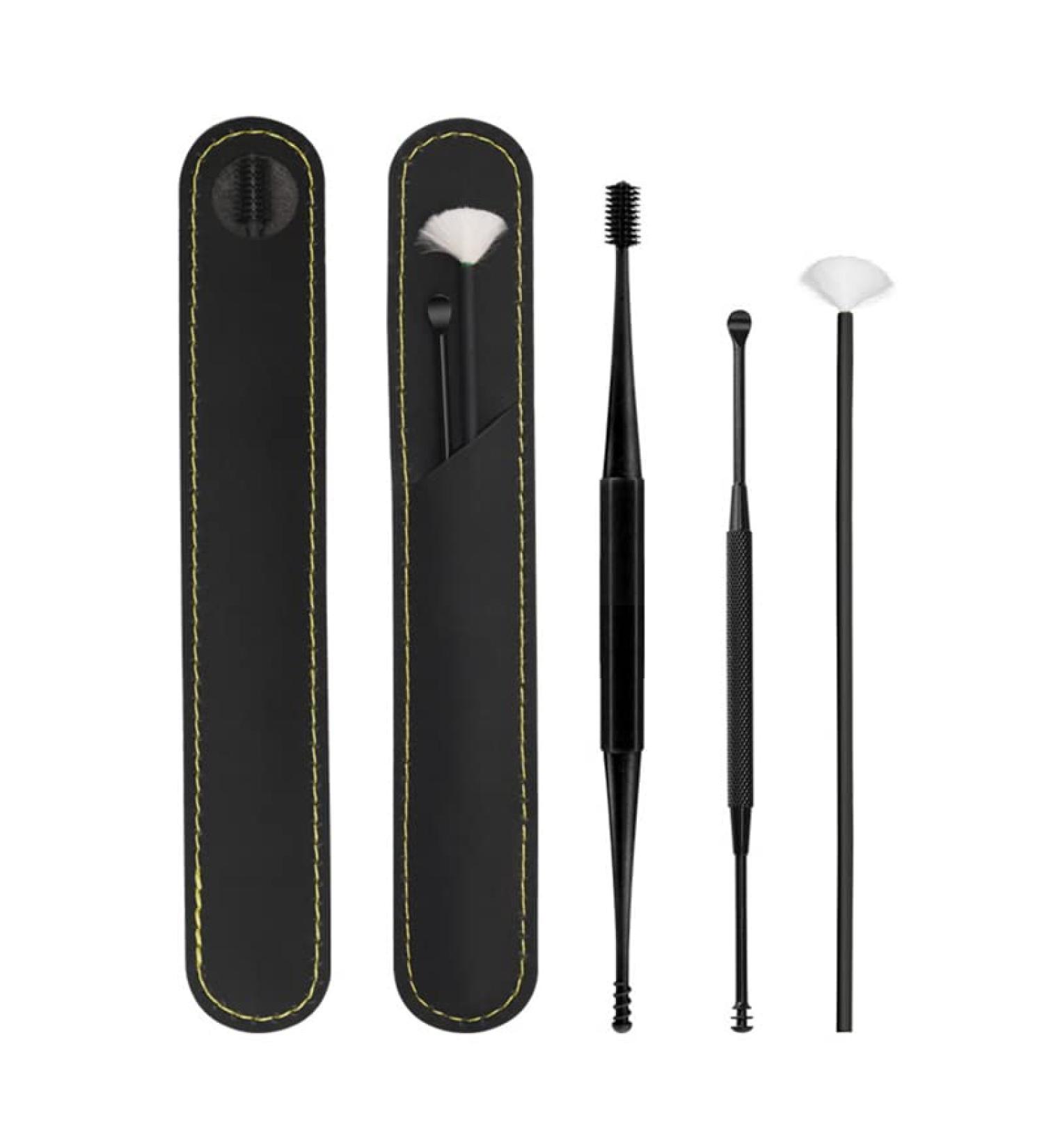 Stainless Steel Ear Wax Pickers | Spiral Ear Curette Tool | XIDAJIE Earpick Wax Remover Spoon | Black - Buy Online on GoSupps.com