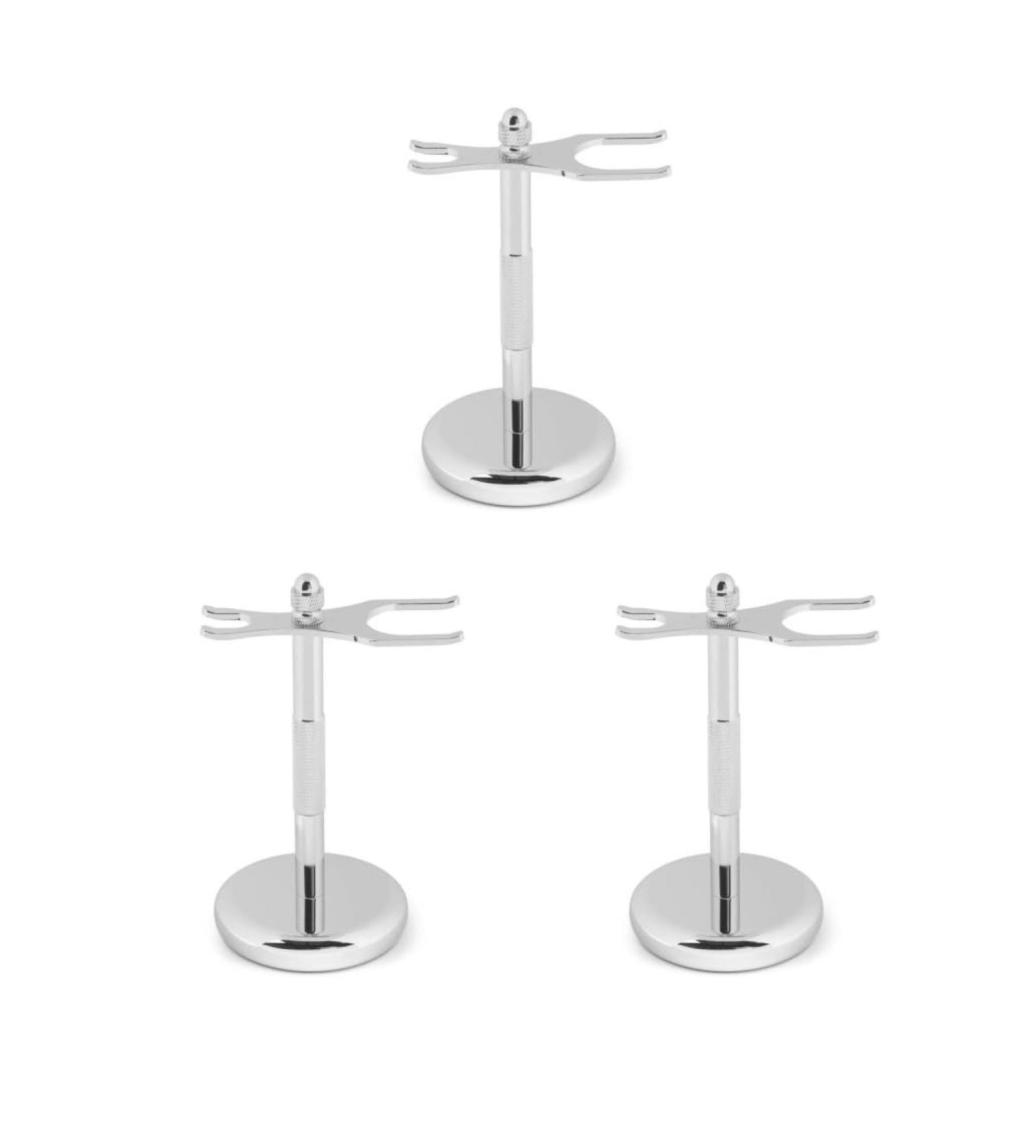 NeaxgeandX Stainless Steel Shaving Brush Stand - Lightweight Silver Holder for Men - 3 Pack Set (Style 1) | Durable & Fashionable - Buy Online on GoSupps.com