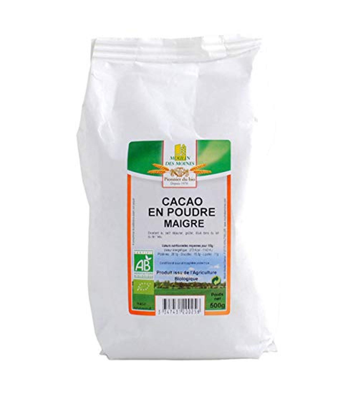 Moulin Des Moines - Organic Lean Cocoa Powder 500G - Sold per unit - Buy Online on GoSupps.com