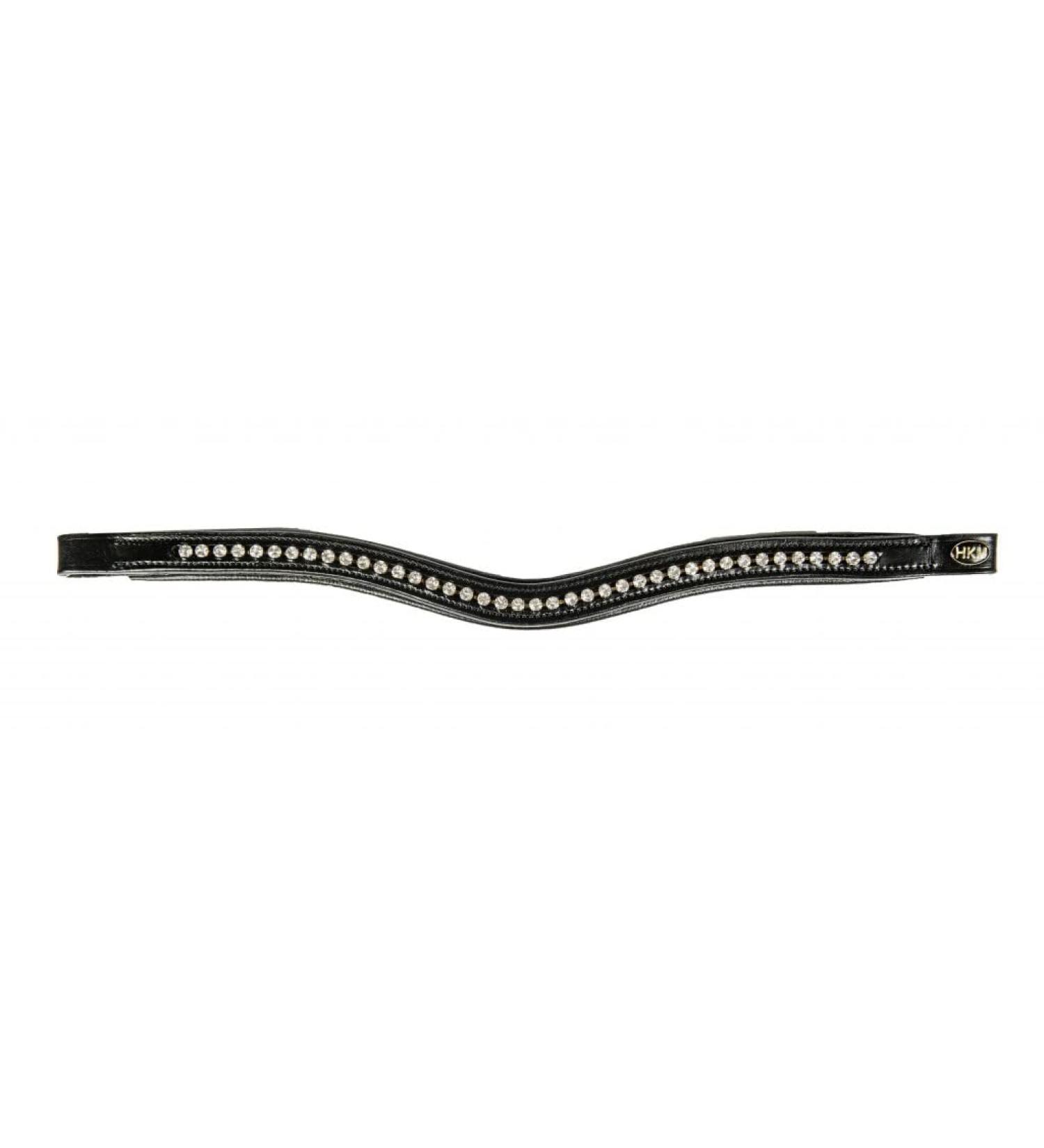 HKM SPORTS EQUIPMENT Headband -Wave- with synthetic diamonds black thoroughbred 59359100 black M