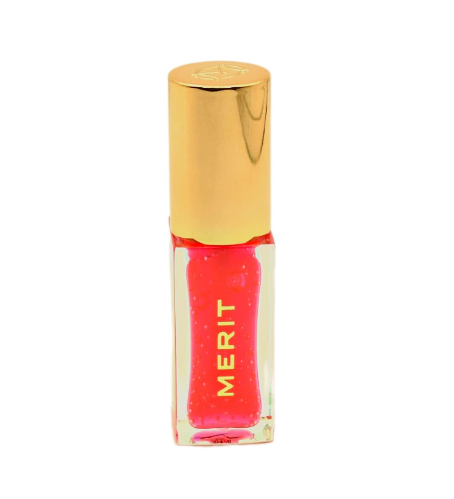 Les Deux Merit Shade Slick Gel Sheer Tinted Lip Oil in Sheer Pink - Buy Online on GoSupps.com
