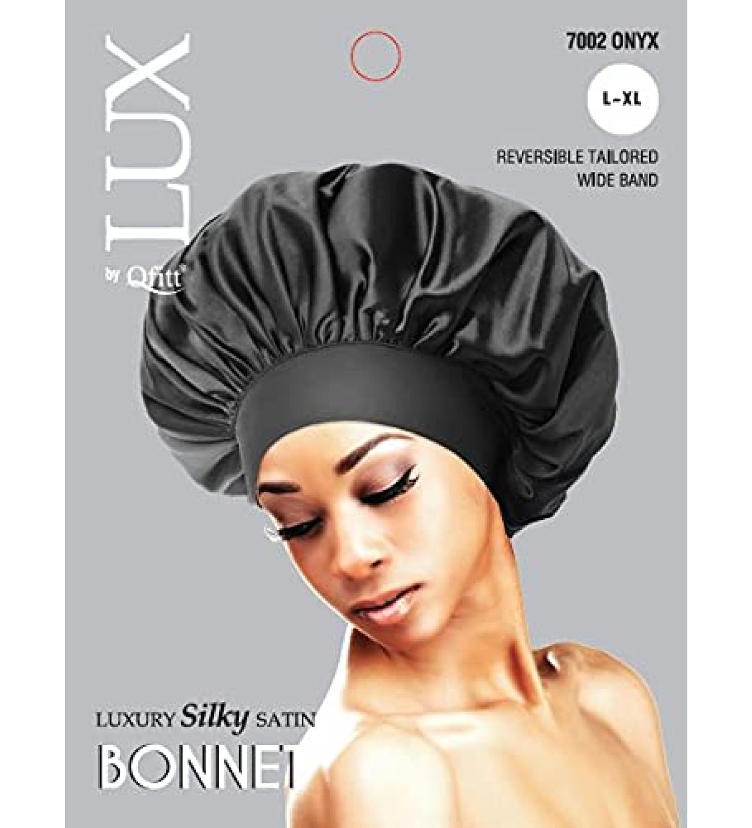 LUX by Qfitt SILK BONNET (L XL  ONYX) L XL ONYX