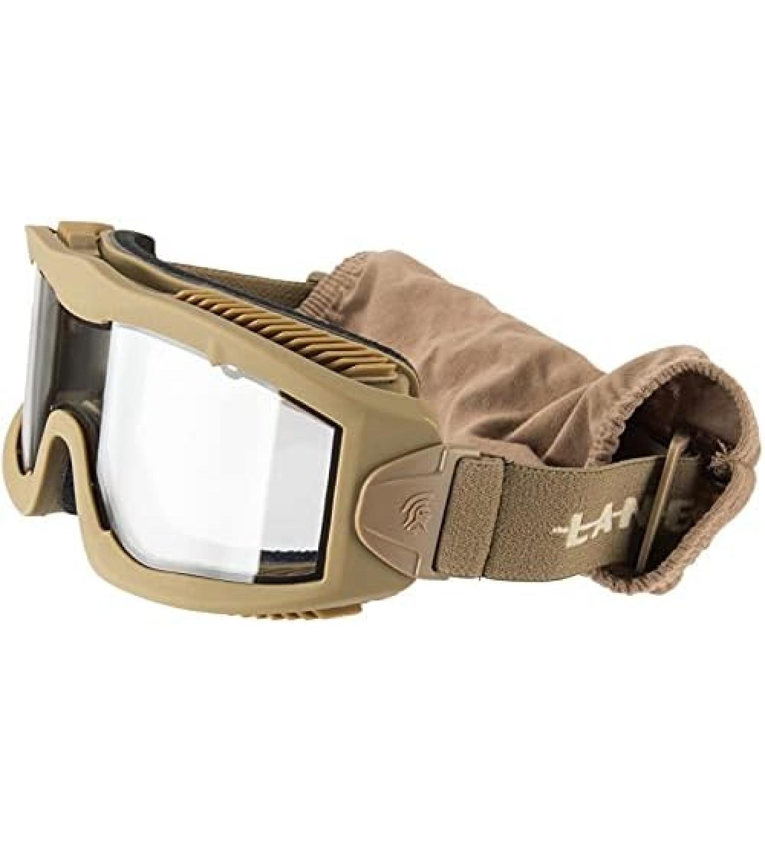 Lancer Tactical AERO 3mm Dual Pane Safety Goggles ANSI Z87.1 Rated - Tan/Clear - Buy Online on GoSupps.com