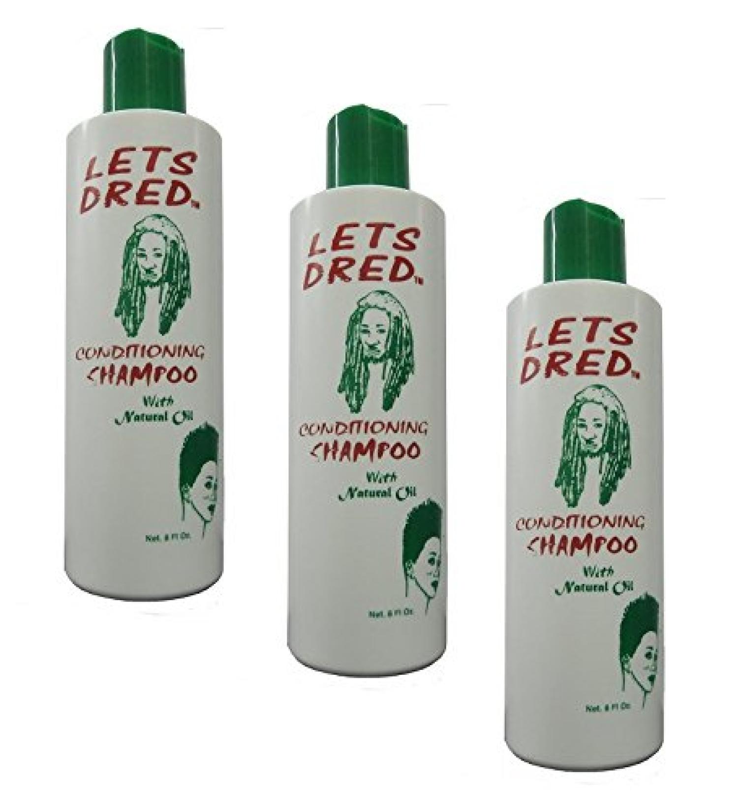 3x Lets Dred Conditioning Shampoo with natural oil 237 ml in total 711 ml