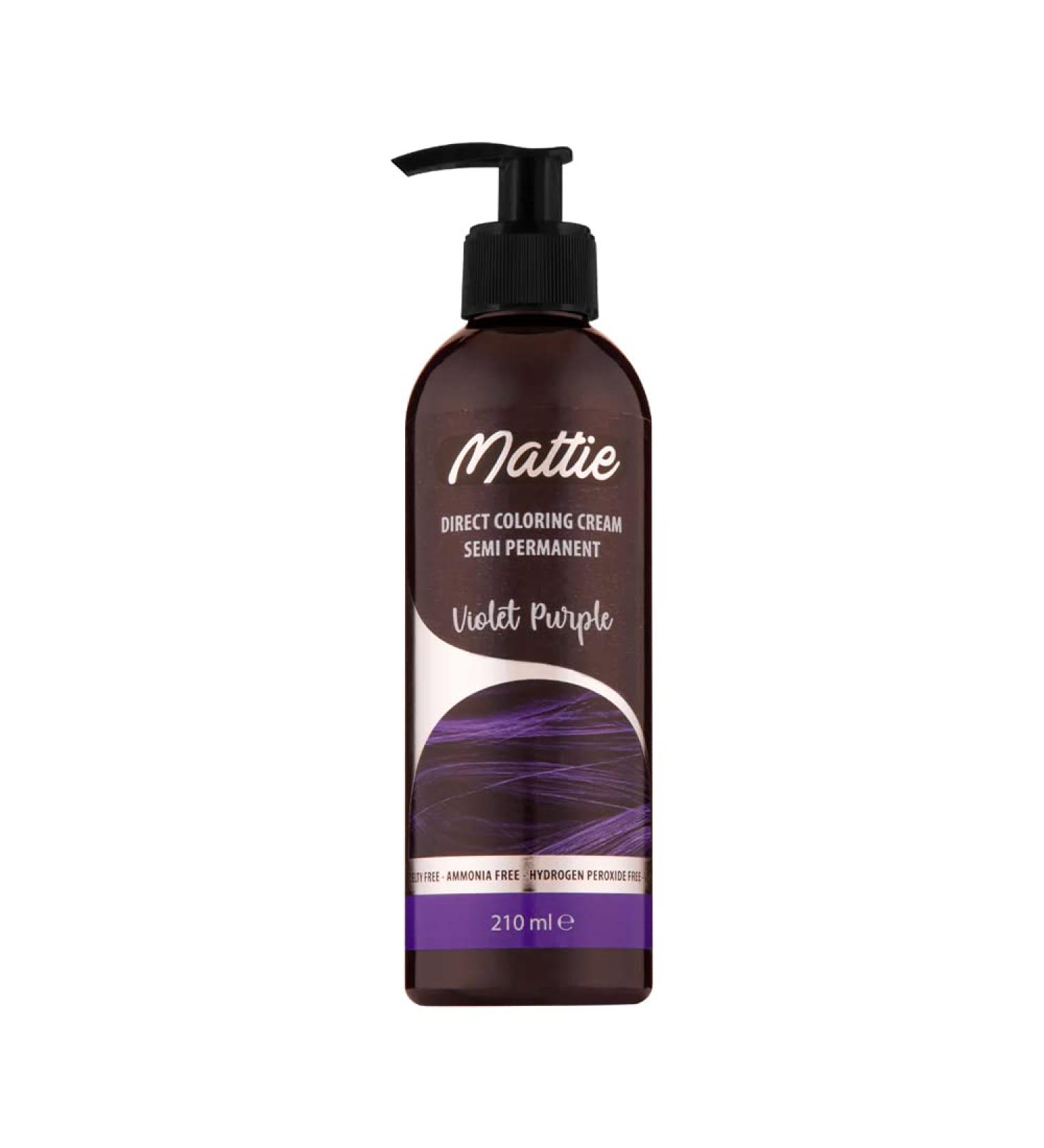 Mattie 08 Violet Purple - Vegan Semi-Permanent Hair Dye (210ml) - Direct Color Cream for Vibrant Hair - Buy Online on GoSupps.com