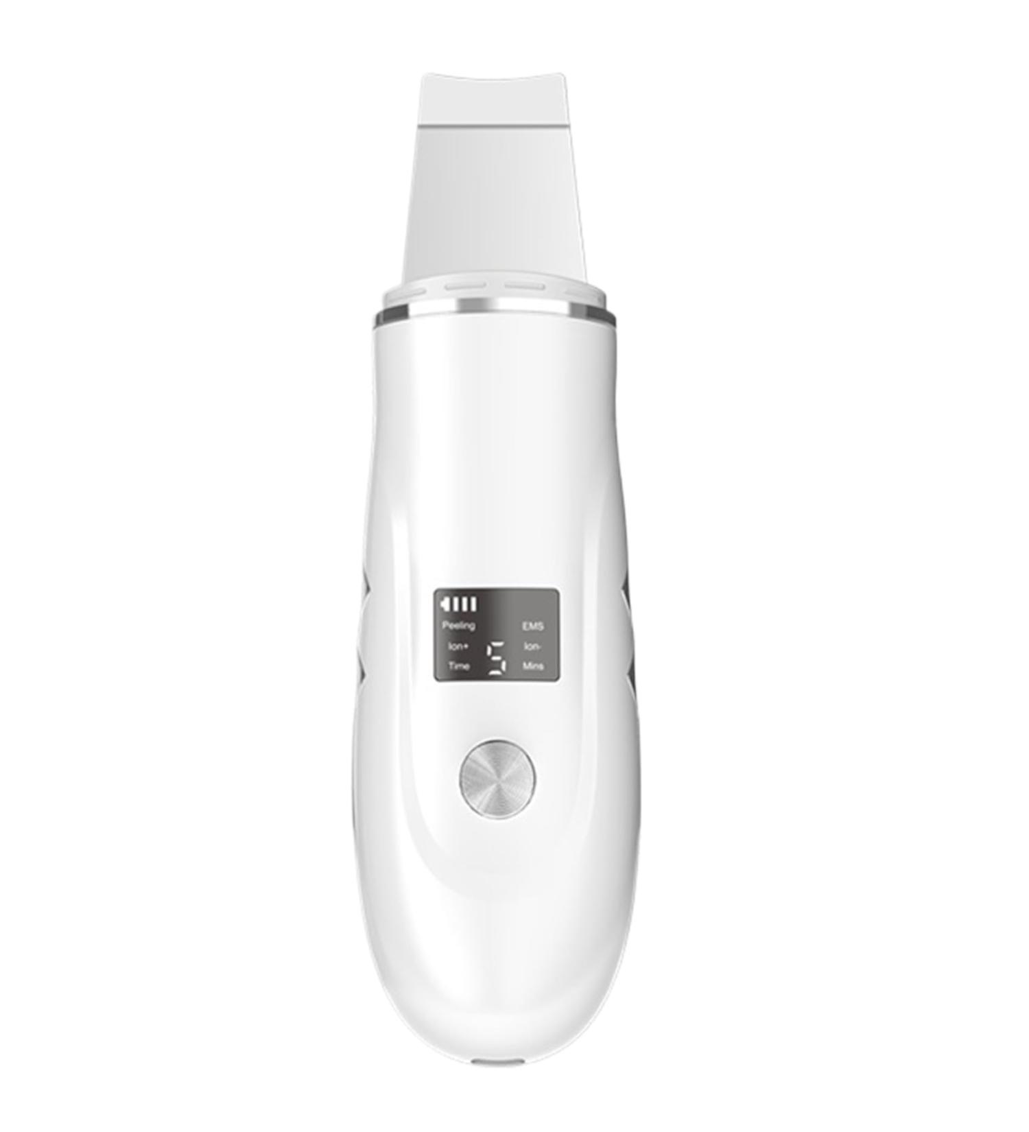 Skin Scrubber 4 in 1 600mAh LED Facial Spatula for Pore Cleaner with Curved Blade Removing Blackhead USB Rechargeable Skin Care Portable Pore Extractor (White) Face Scraper Tool - Buy Online on GoSupps.com