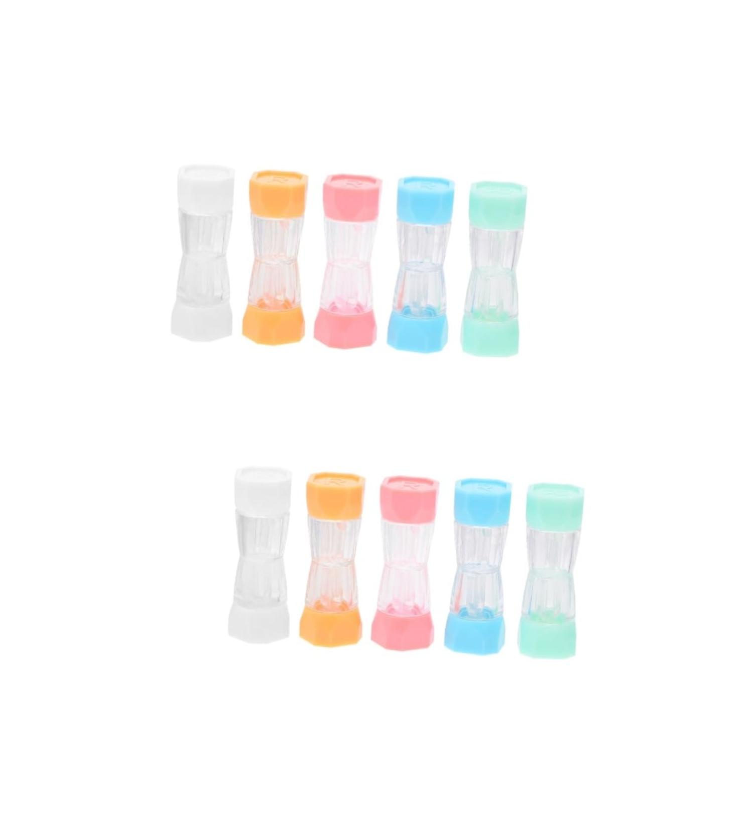 Homsfou 10 STK Contact Lens Container - Colored Kit Holder Medical ABS Case 2 Pieces (5.8x1.9x1.9cm) - International Shipping Available - Buy Online on GoSupps.com