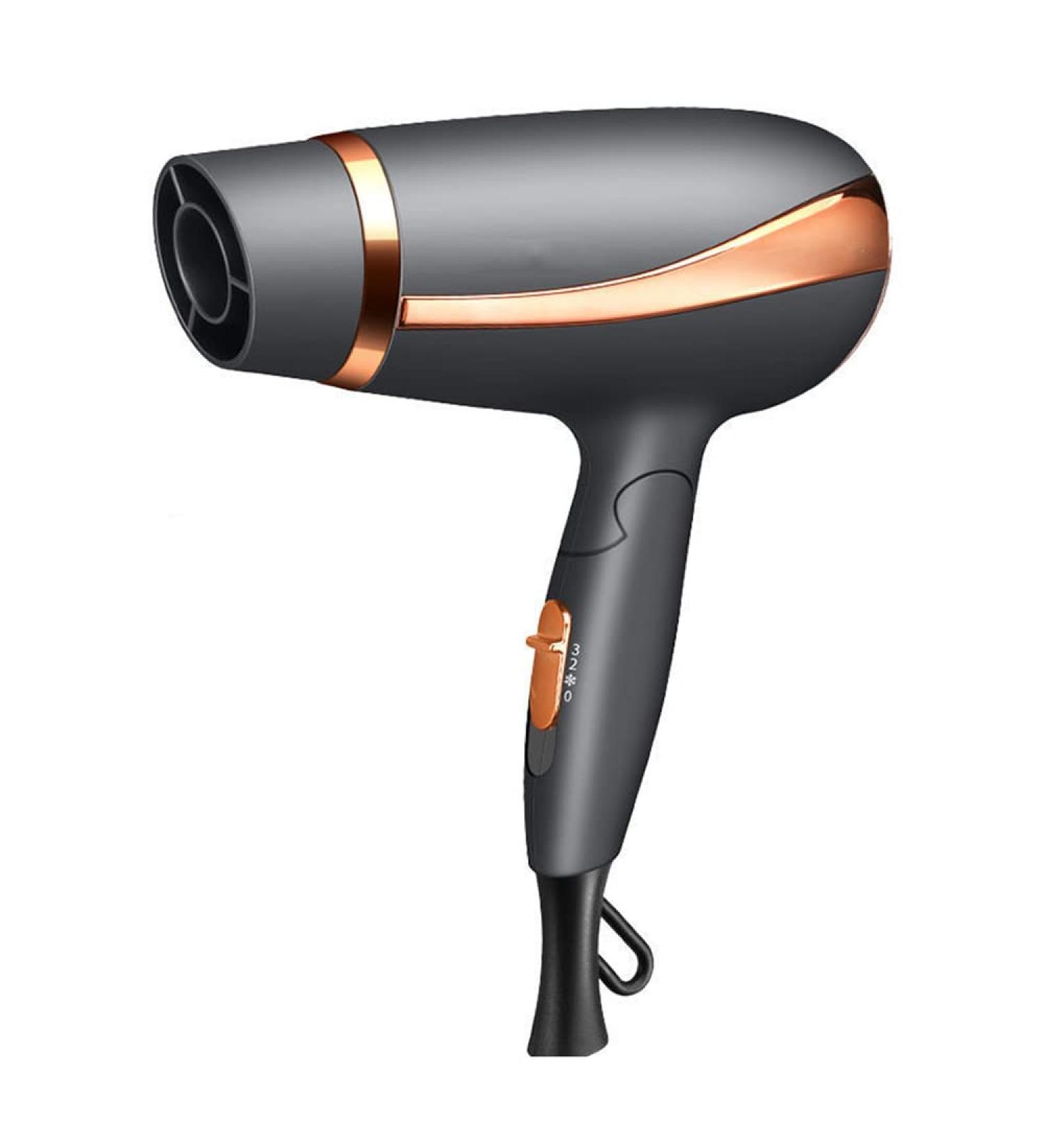 Professional Hair Dryer 2300W Ion Hair Dryer Salon Fast Hair Dryer 3 Heat Levels 2 Speeds and Cold Air (Brown) - Buy Online on GoSupps.com
