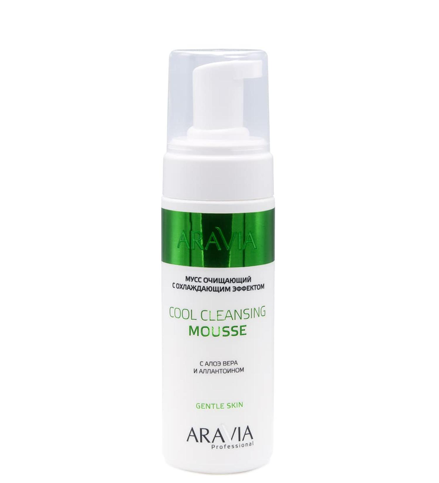 ARAVIA Cool Cleansing Mousse - Aloe Vera & Allantoin - 160ml | Gentle Facial Cleanser for All Skin Types - Buy Online on GoSupps.com