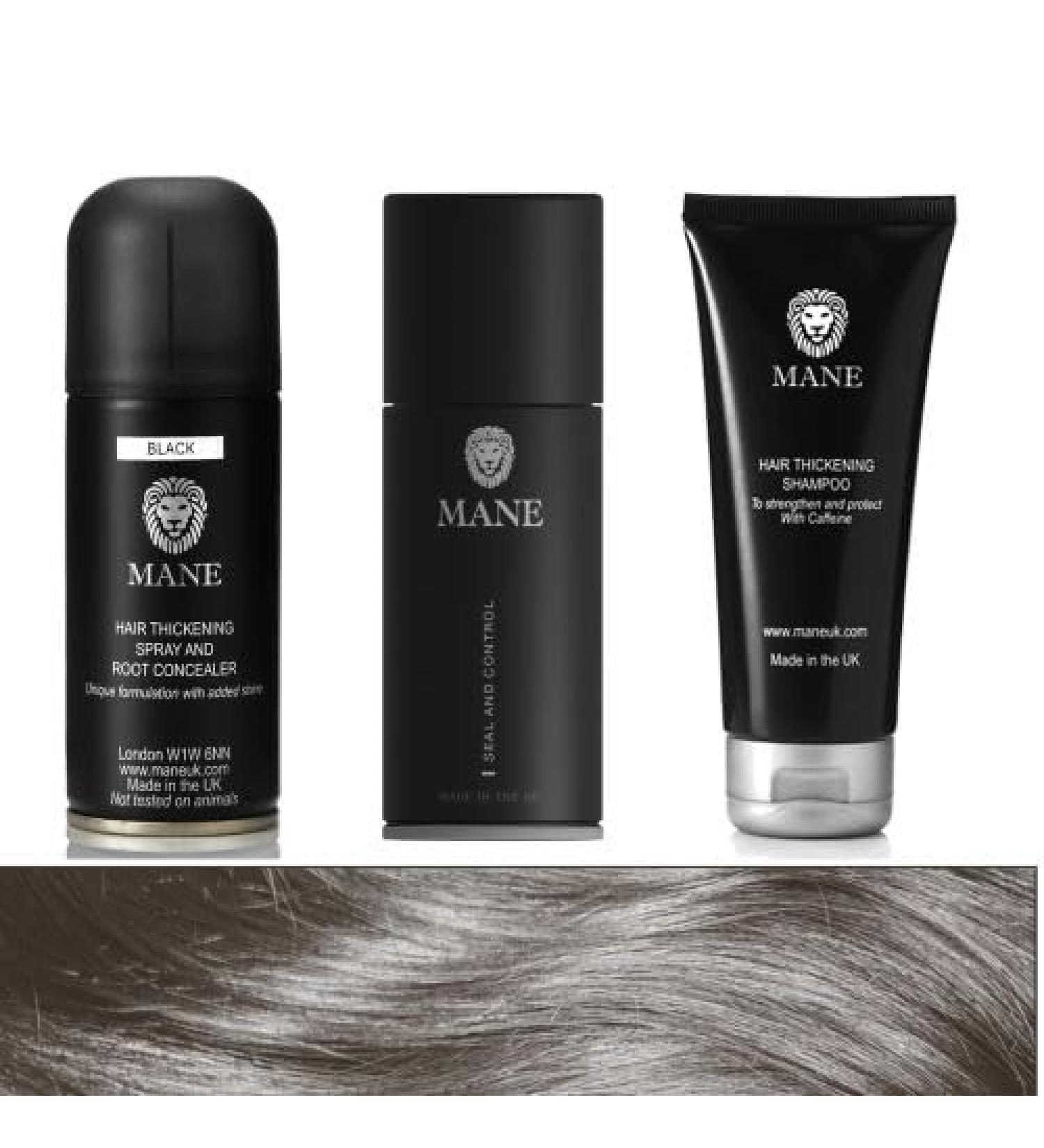  MANE Mane 100ml Thickening Shampoo and 100ml Seal and Control (Black) - Buy Online on GoSupps.com