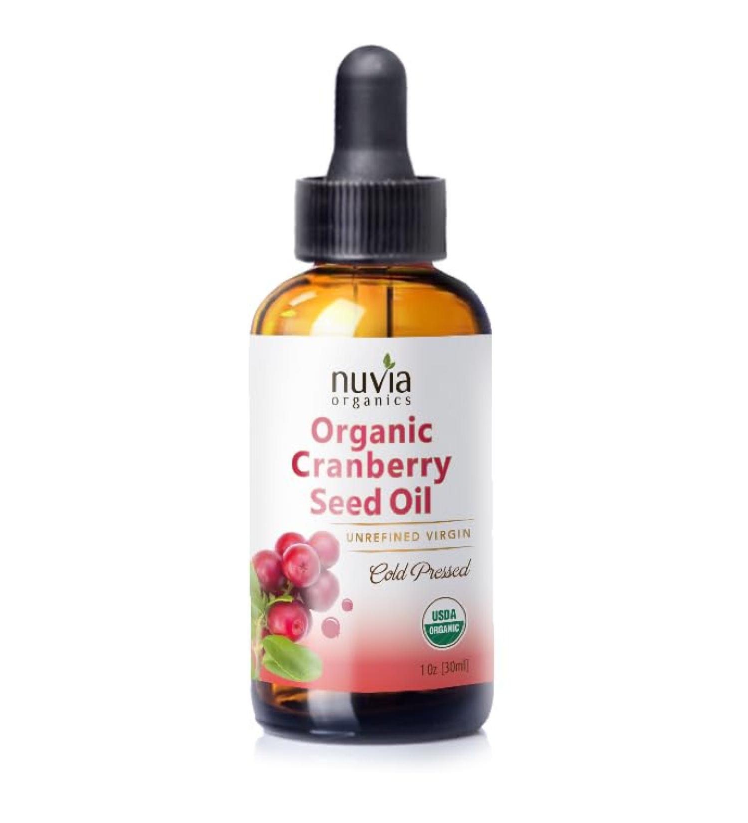 Buy USDA Organic Cranberry Seed Oil - Cold Pressed Unrefined (1oz) | International Shipping - Buy Online on GoSupps.com