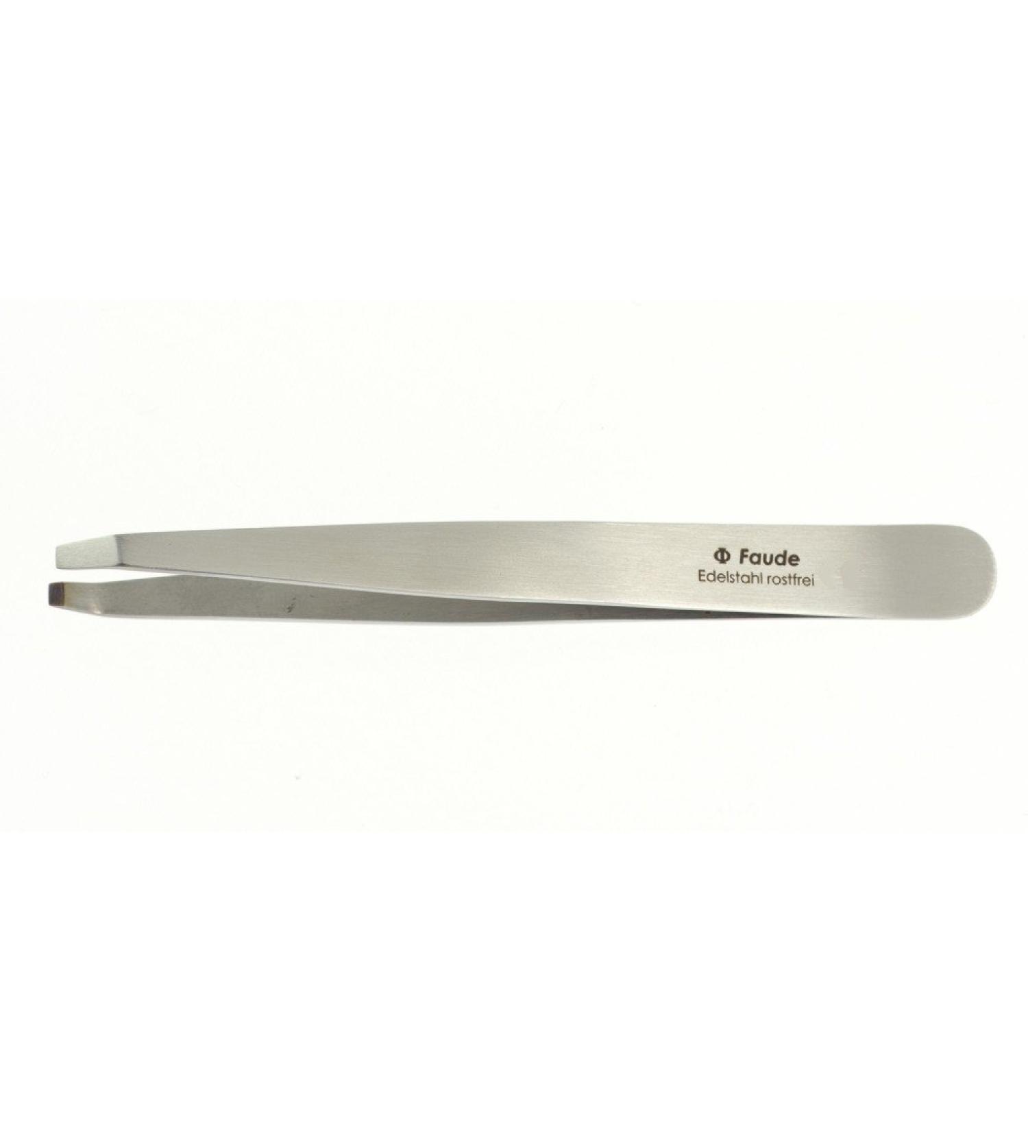 Faude Cosmetic Tweezers 9.5cm angled 2.5mm wide stainless steel