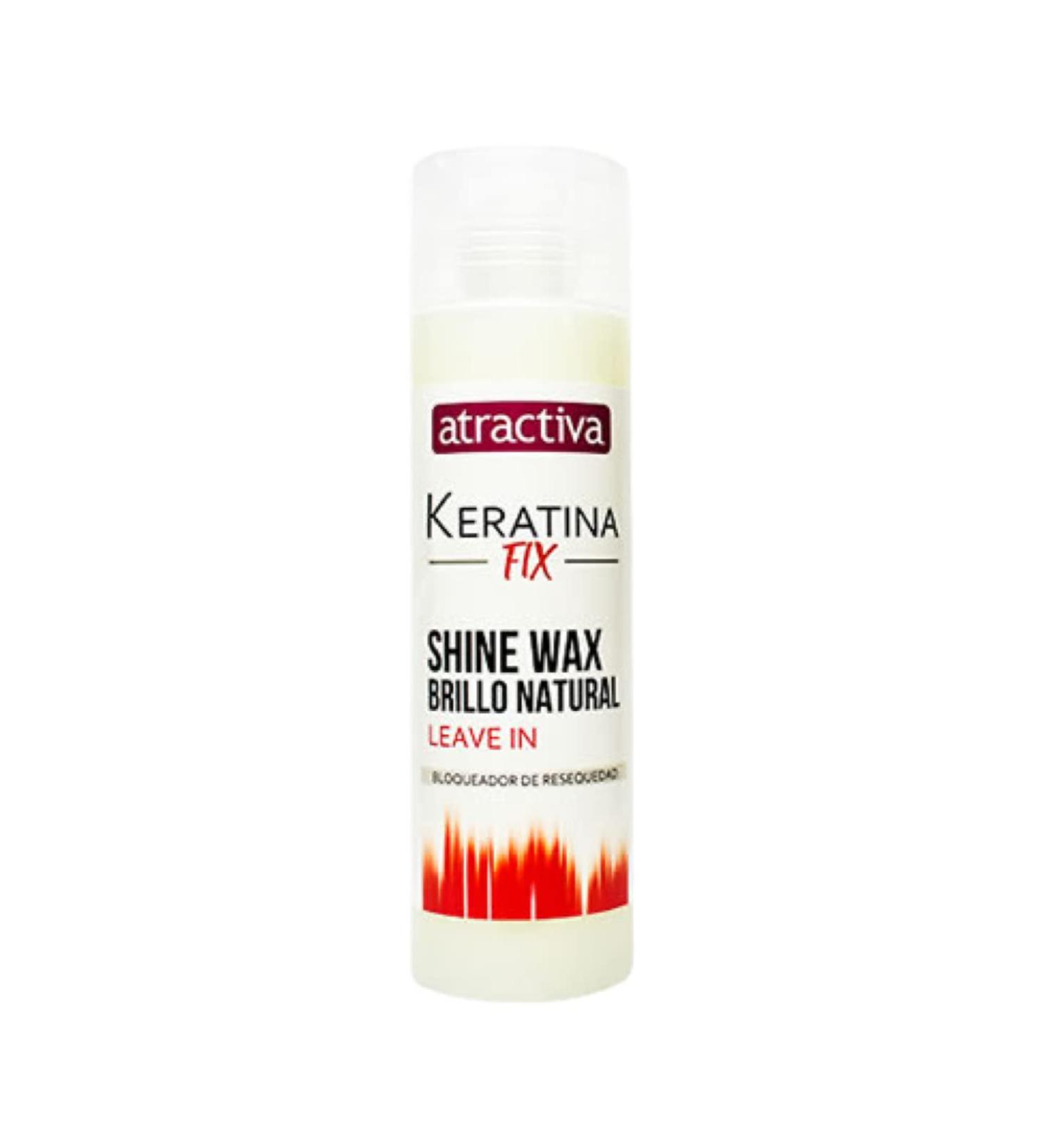 ATRACTIVA KERATINA FIX Shine Wax Brillo Natural Leave In 18 OZ