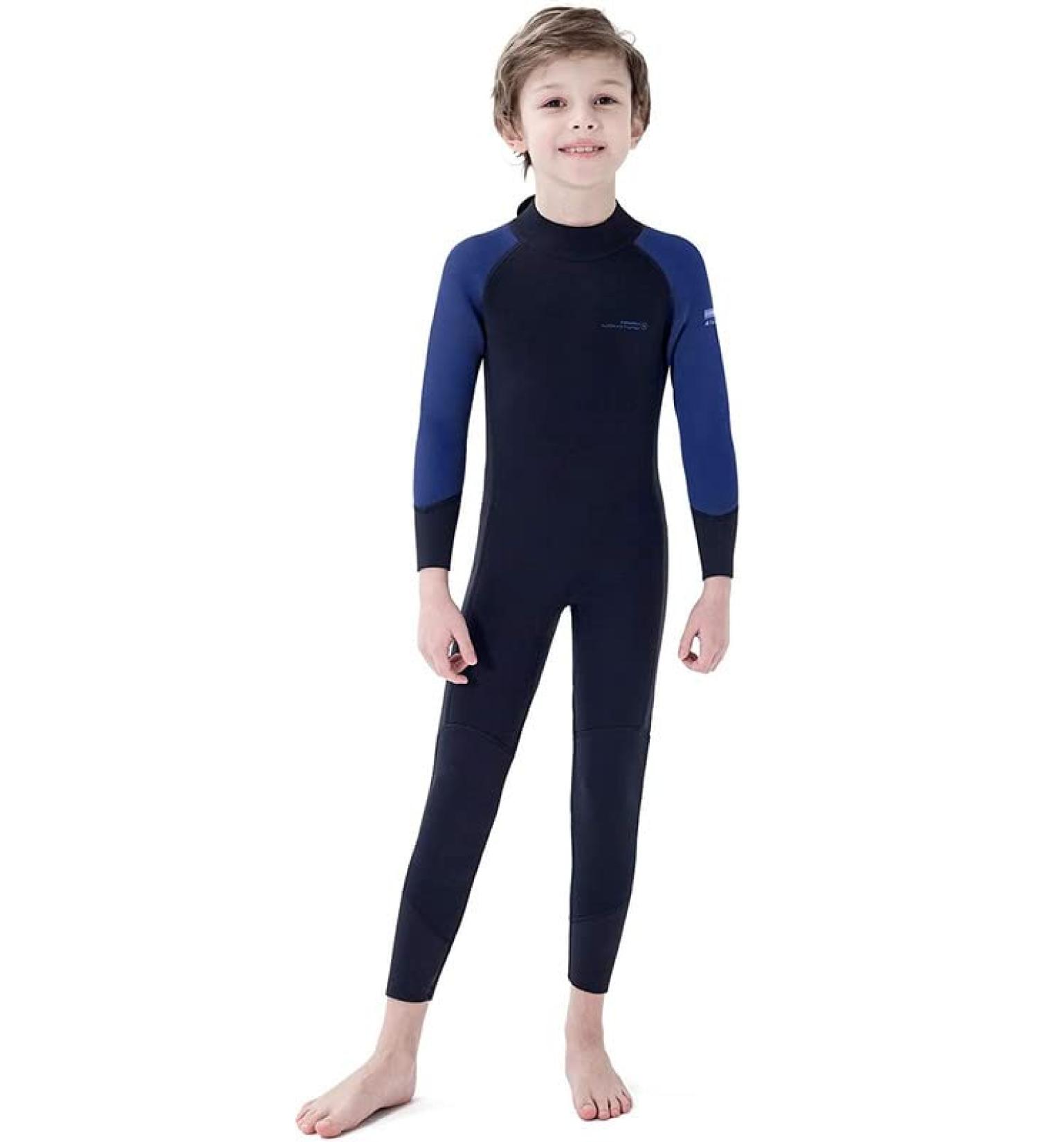 Dark Lightning 3/2mm Kids Wetsuit - Neoprene Thermal Swimsuit for Boys & Girls (X-Small) - Buy Online on GoSupps.com
