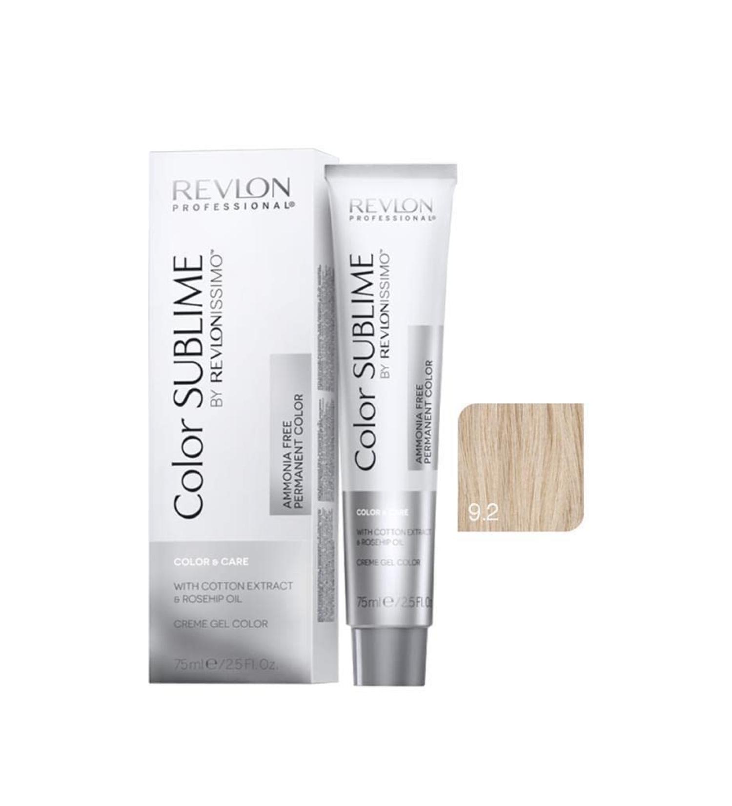 Revlon Professional Color Sublime by Revlonissimo Color & Care Ammonia Free Permanent Color 9.2 very light blonde iridescent 1 Pack (1 x 75 ml) 1 piece (1 Pack)