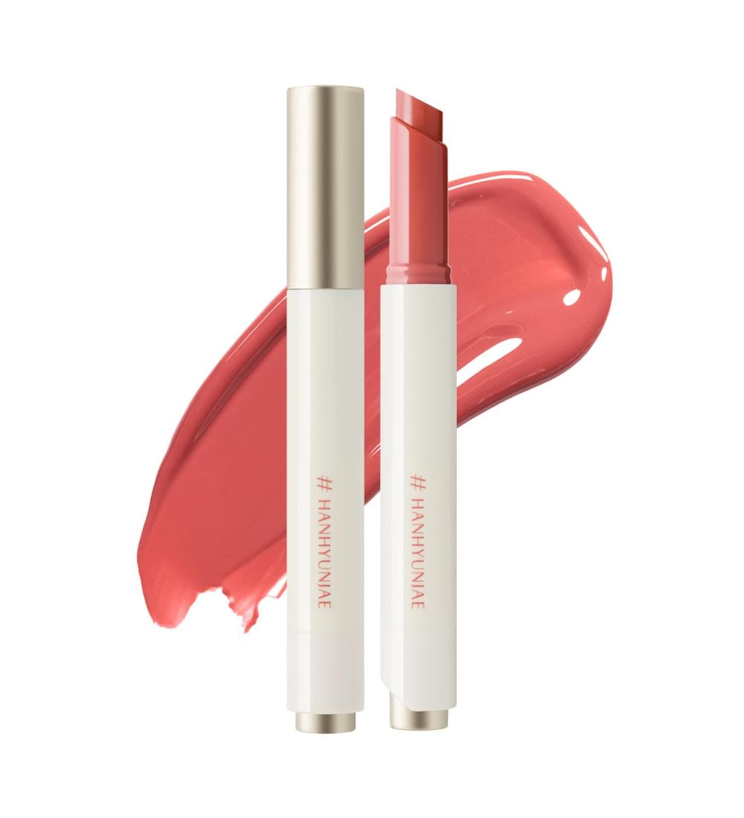# HANHYUNJAE Pro Melt Lip Balm 3 Colors Food-Inspired Glossy Finish (02 / Apricot Coral) / 0.098oz / Vegan Hypoallergenic Hydrating Melting Lip Balm with Soft Coral Glow Nourishing Shine - Buy Online on GoSupps.com