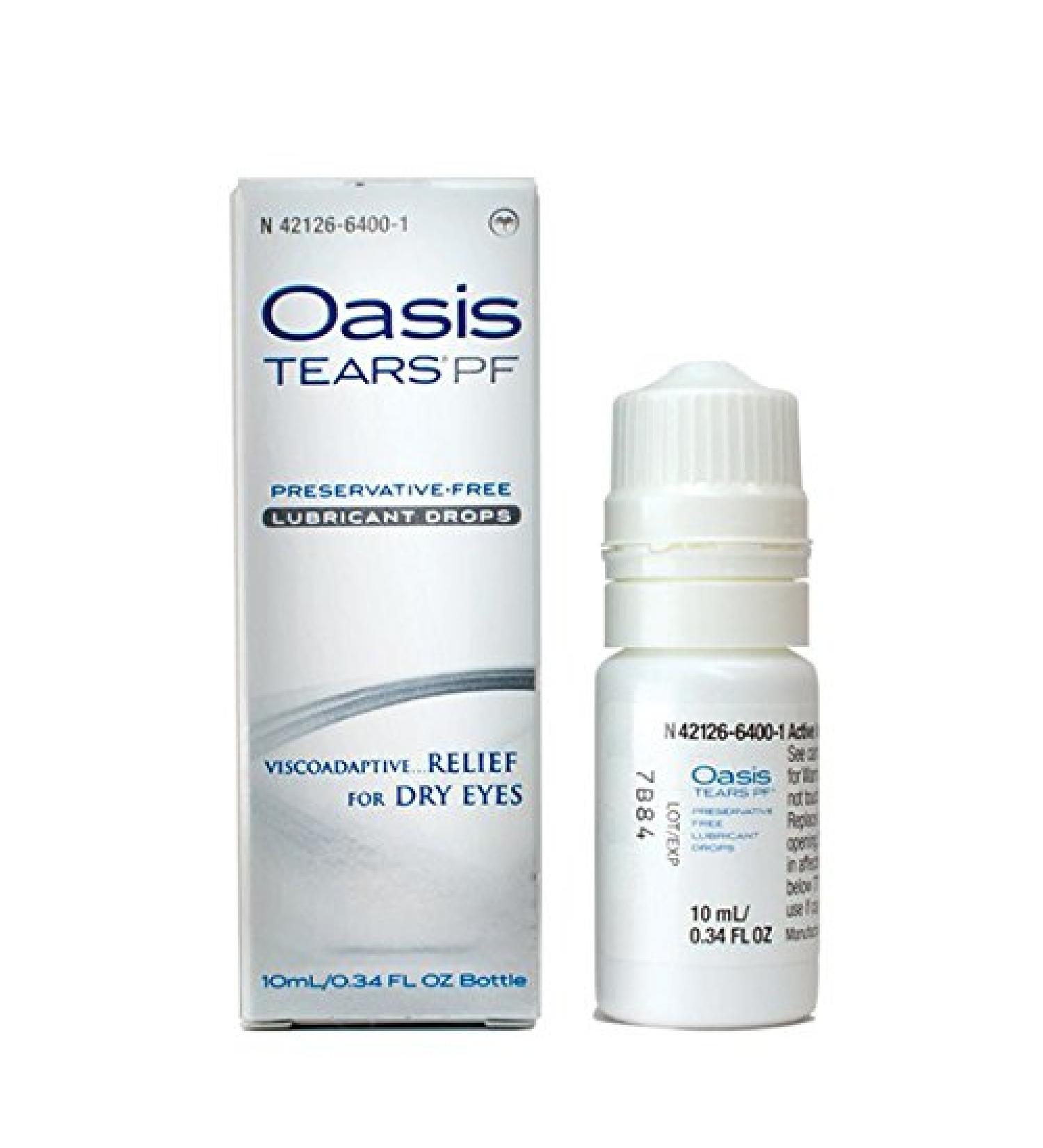 Oasis TEARS PF Preservative-Free Lubricant Eye Drops Relief for Dry Eyes, 0.34 Ounce