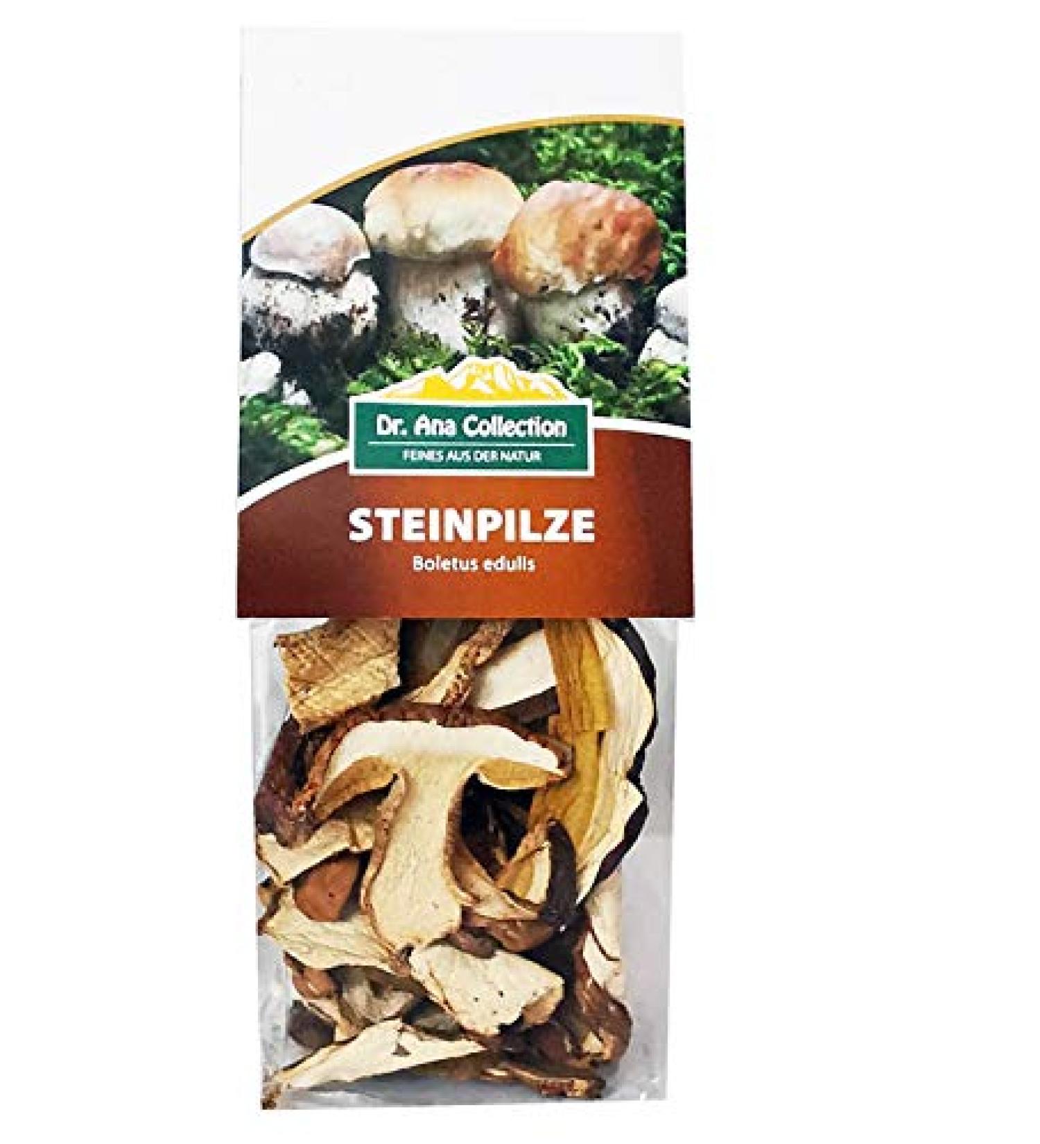 Dr.Ana Collection - Dried Stone Mushrooms Slices (100g) | 100% Natural No Additives | Premium European Wild Harvest - Buy Online on GoSupps.com