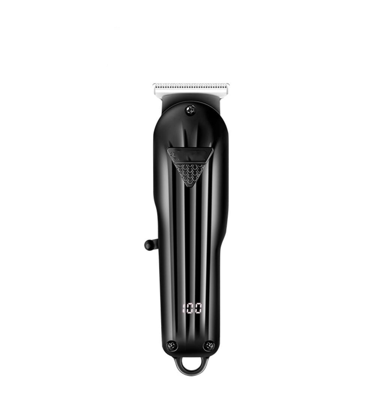 Professional Digital Display Hair Clippers for Men - Electric Hair Salon & Home Use Carving Clipper in Black - Buy Online on GoSupps.com