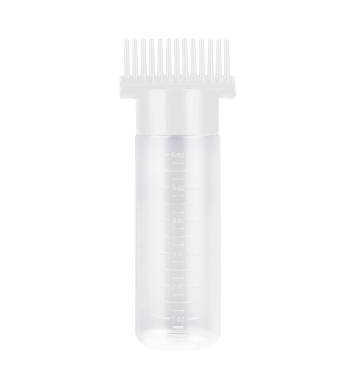 6oz Root Comb Applicator Bottle for Hair Dye & Scalp Treatment - Graduated Scale, Professional Hair Oil Brush - Buy Online on GoSupps.com