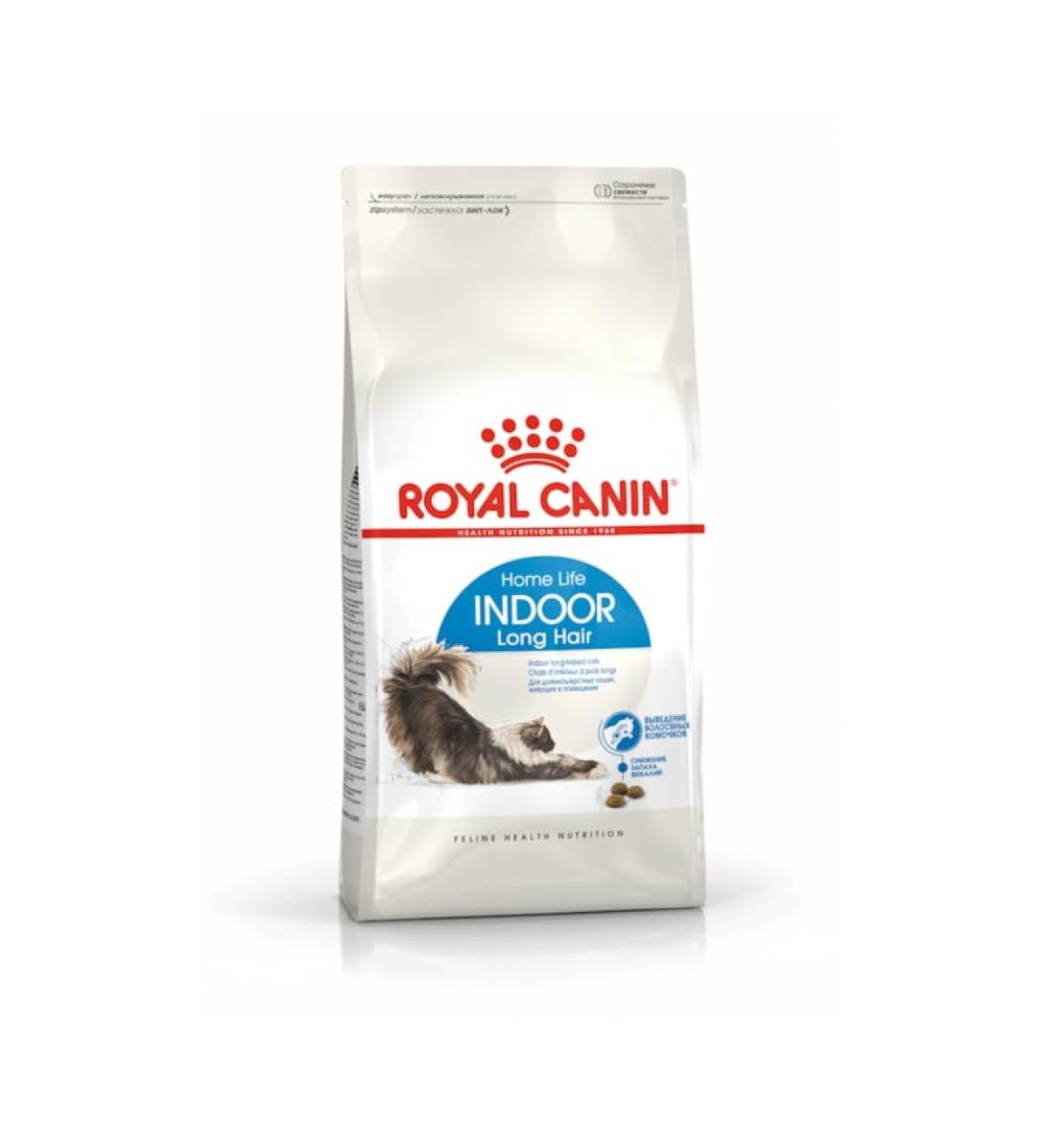 Royal Canin Indoor Long Hair Adult Dry Cat Food 400g - Buy Online on GoSupps.com