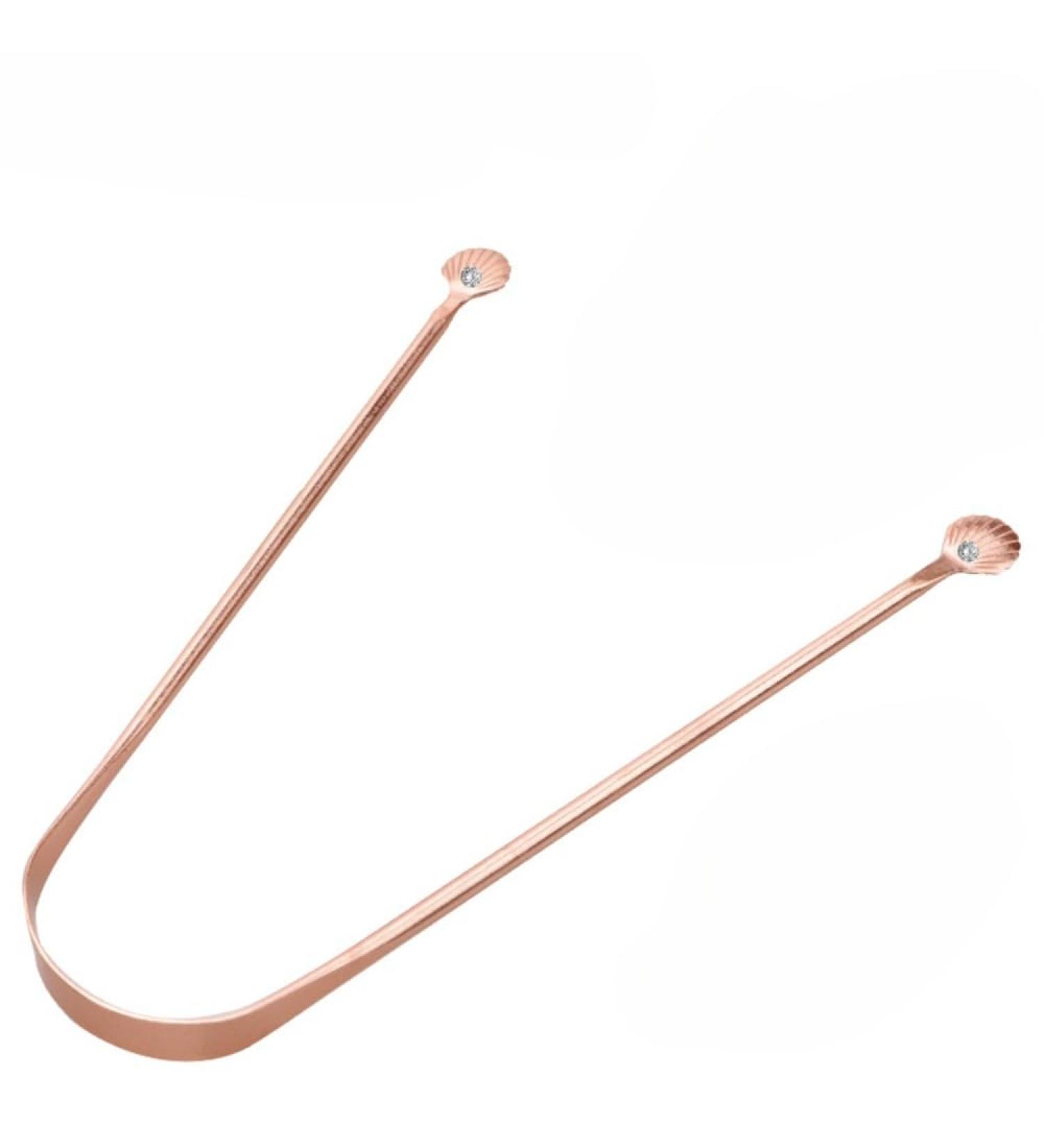 Buy Copper Tongue Scraper - Eliminate Bad Breath | Travel-Friendly Oral Care | Fresh Breath Solution for Adults - Buy Online on GoSupps.com
