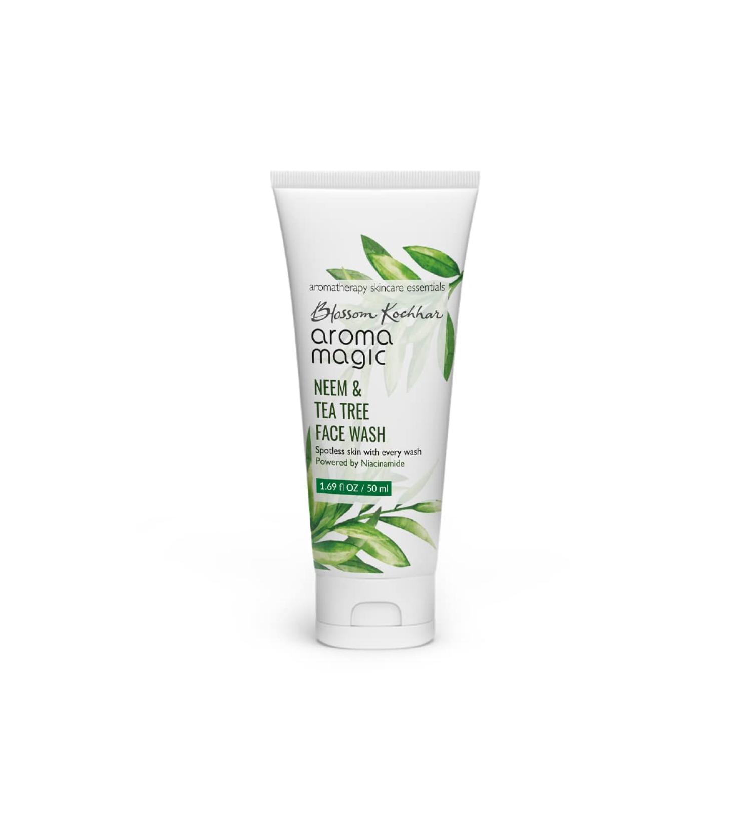 Aroma Magic Neem & Tea Tree Face Wash with Niacinamide | Deep Cleansing Pore Tightening | Acne Control Facial Cleanser | 1.69 Fl Oz - Shop Now - Buy Online on GoSupps.com