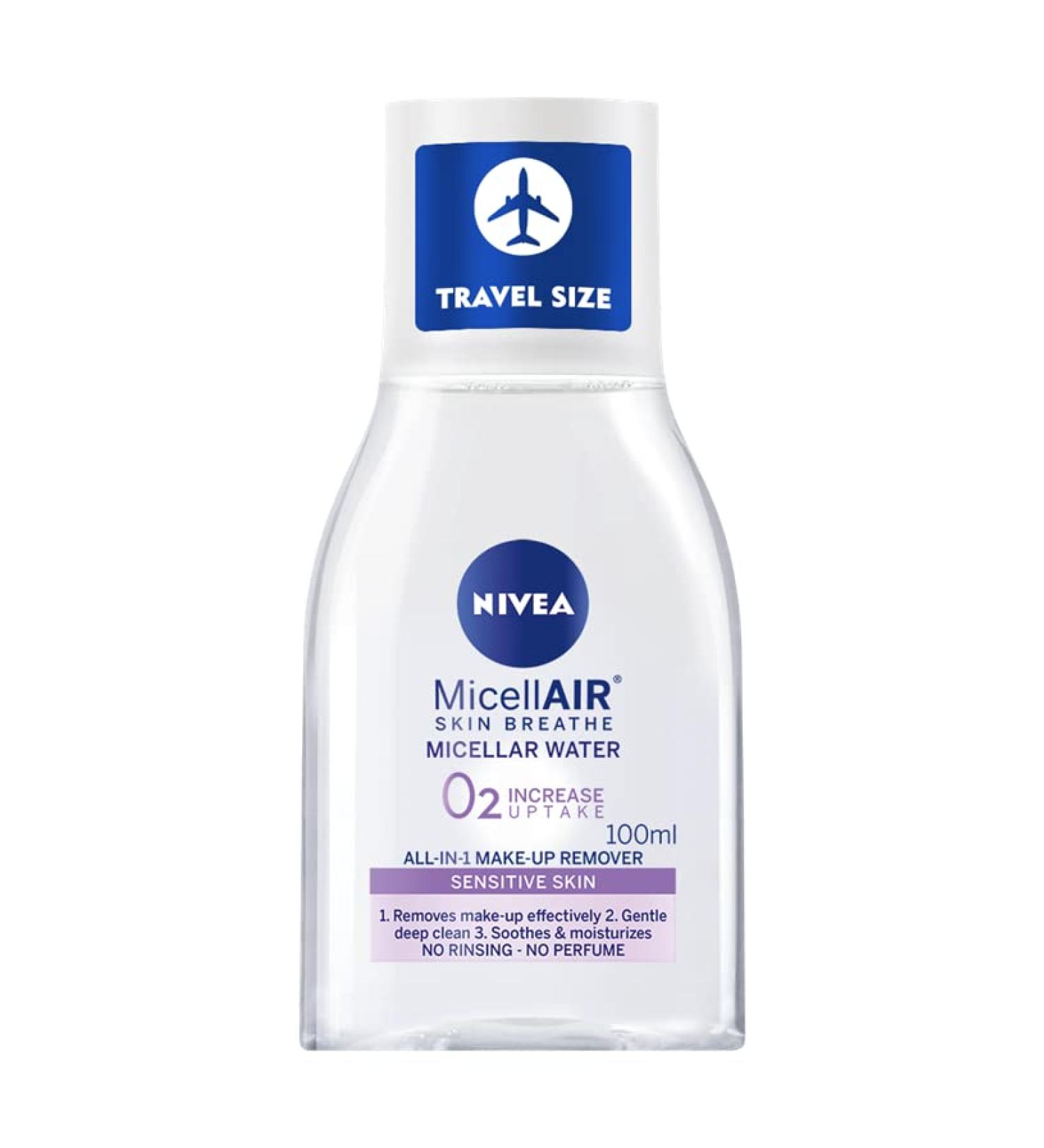 Nivea Micellair Micellar Water for Sensitive Skin - 100 ml | Gentle Make-Up Remover & Moisturizer | Pack of 3 | International Shipping - Buy Online on GoSupps.com