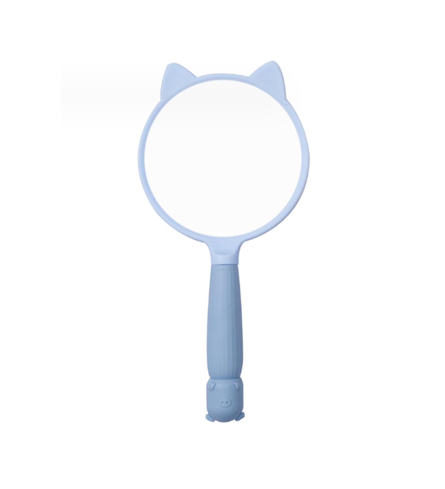 Hand Mirror Compact Small Cute Portable Travel Vanity Mirror for Salon Makeup (Blue) - Buy Online on GoSupps.com