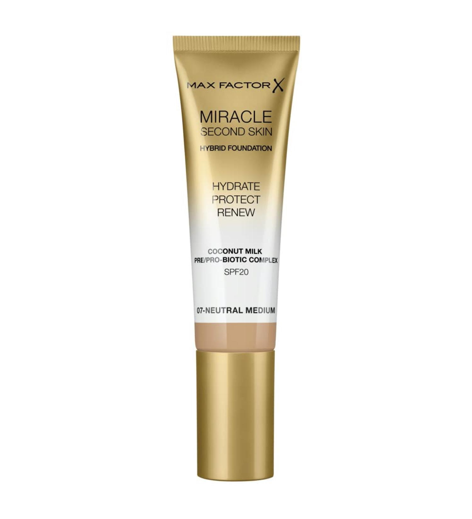 Max Factor Miracle Second Skin Hydrating Foundation Neutral Medium 30 ml - Pack of 1 - Buy Online on GoSupps.com