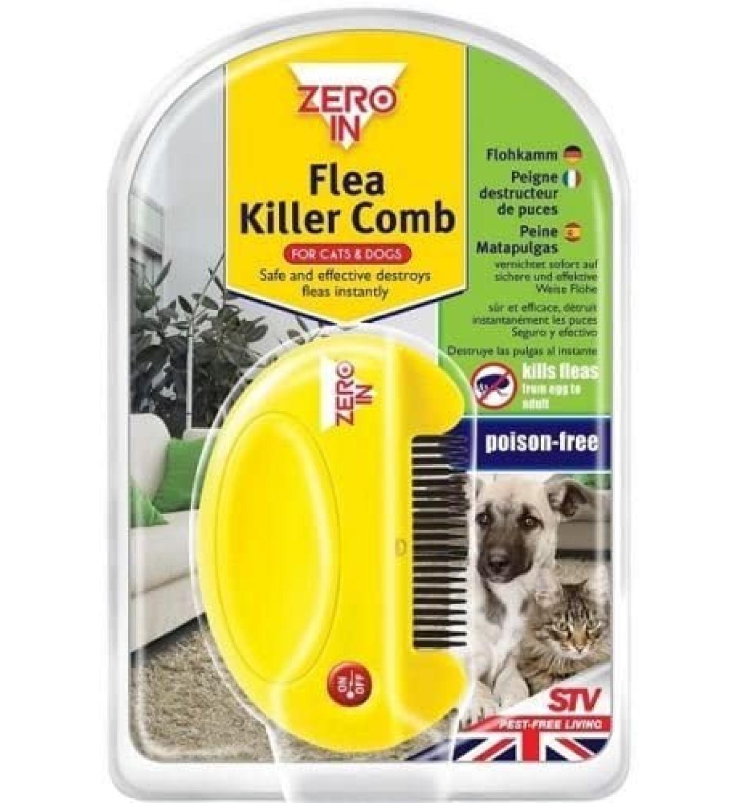 NEW ELECTRIC FLEA KILLER COMB PET CATS DOGS KILLS NITS EGGS FLEAS POISON FREE