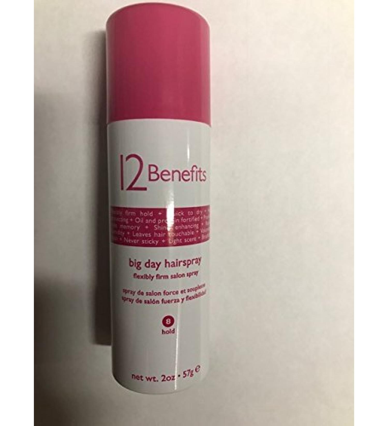 12 Benefits Big Day Hairspray 2oz Travel Spray - Buy Online on GoSupps.com