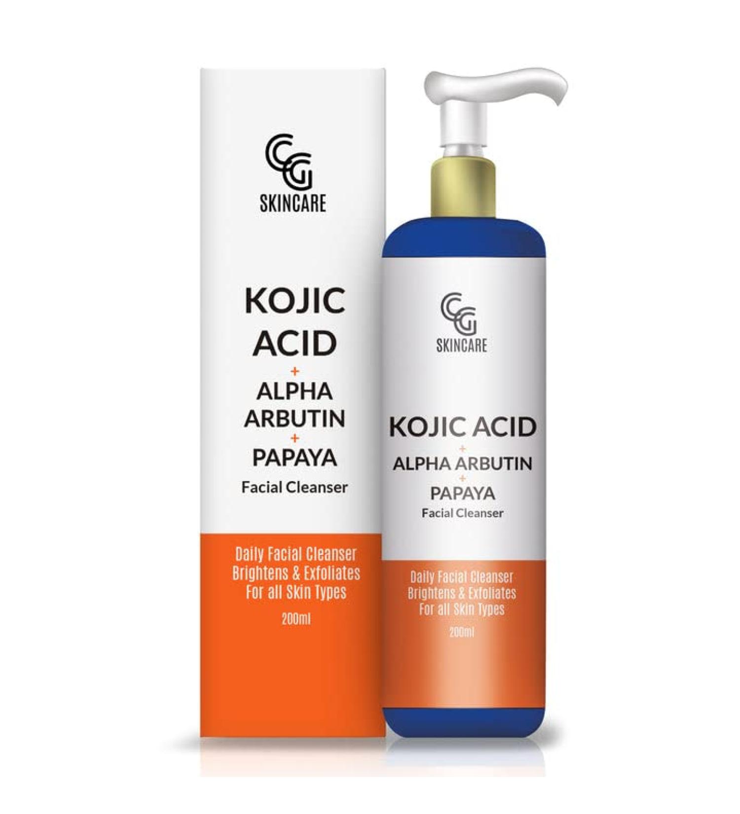 Brightening Kojic Acid + Alpha Arbutin + Papaya Facial Cleanser 200ml