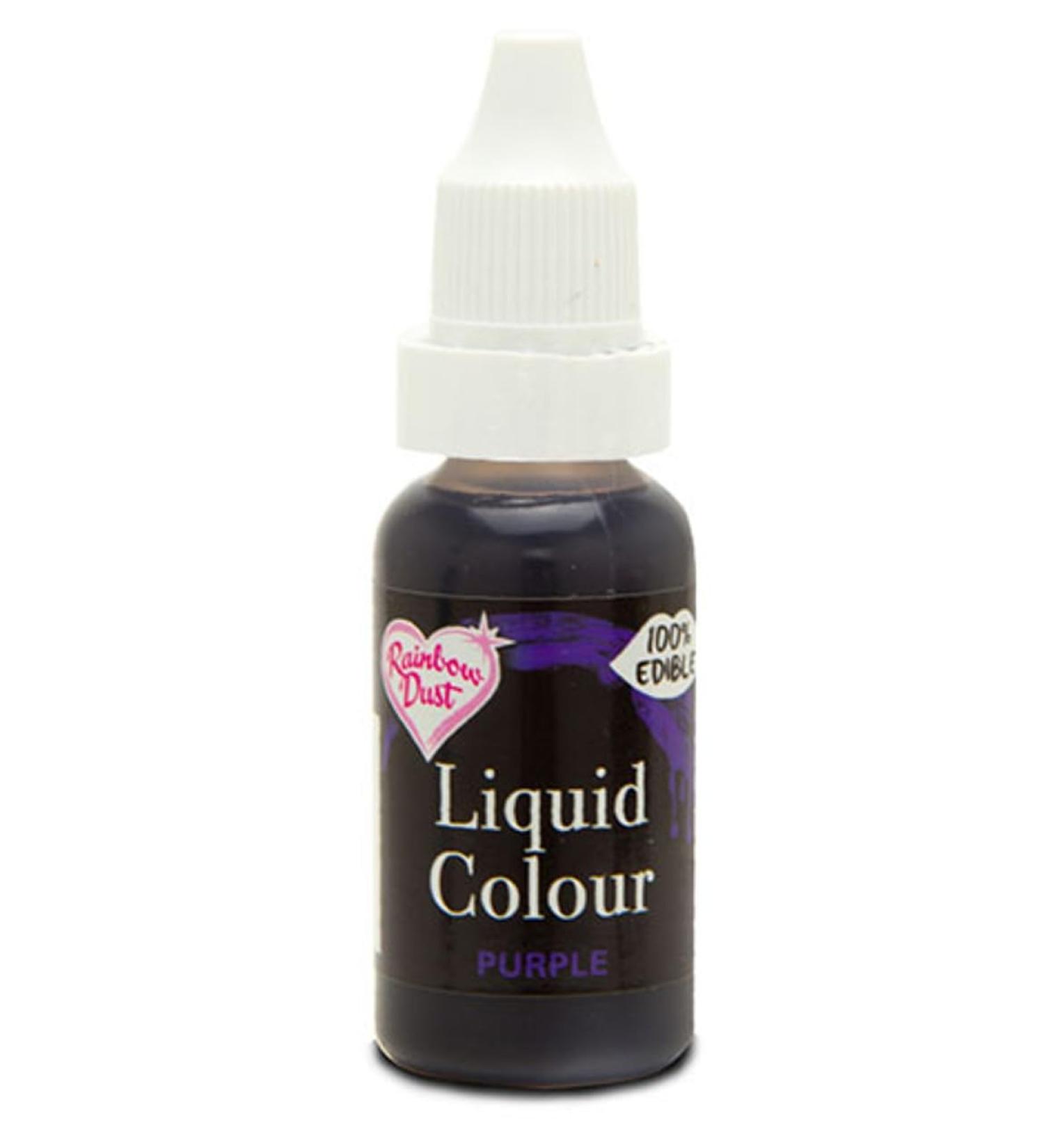 PURPLE - Rainbow Dust liquid colour - Liquid Food Colour Air Brush Colour for cake decorators