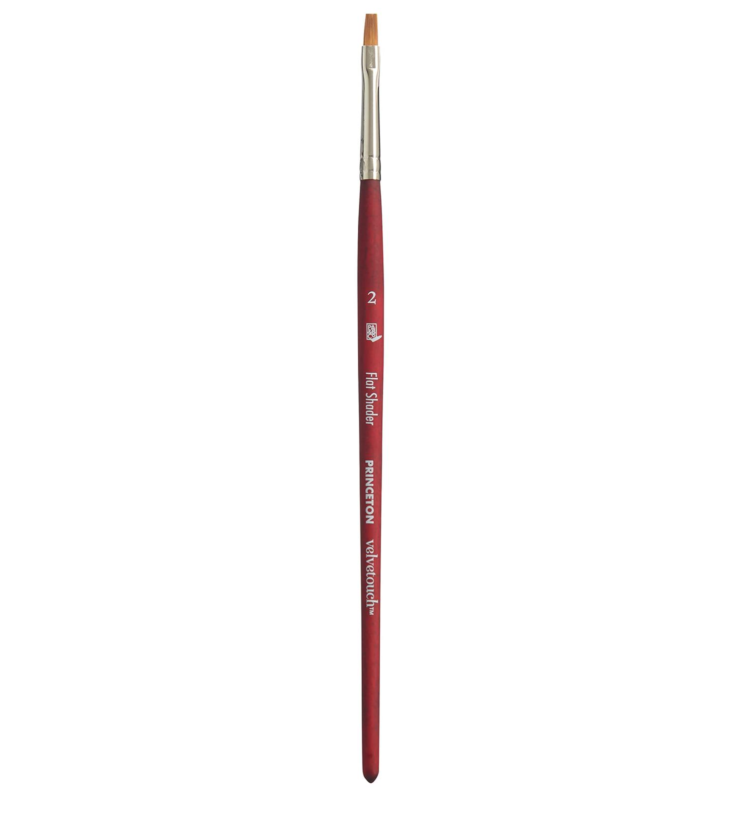 Princeton Velvetouch Series 3950 Flat Shader Paint Brush for Acrylic, Oil & Watercolor - Size 2 - Buy Online on GoSupps.com