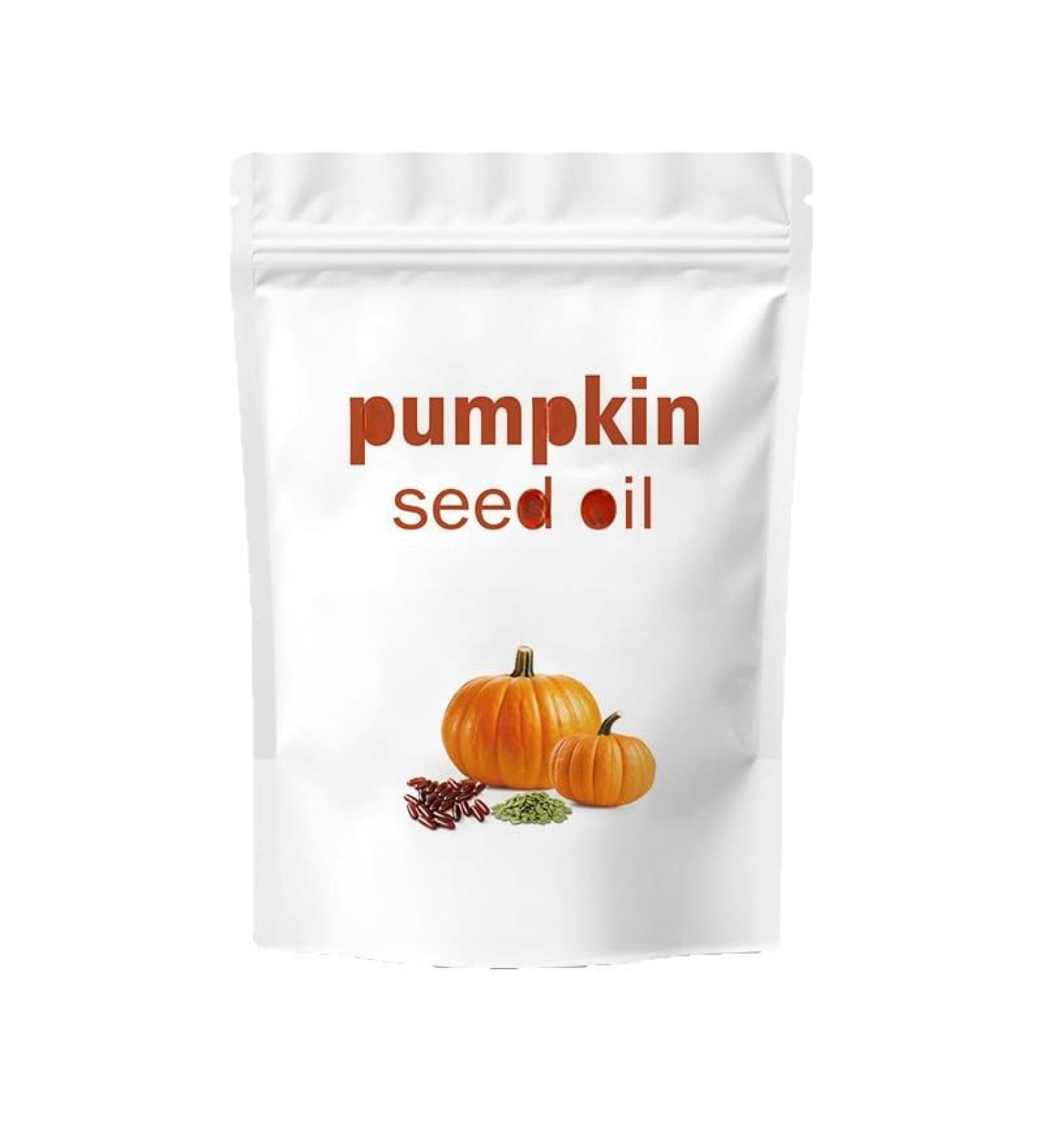 Pumpkin Seed Oil Coldpressed pure virgin oil Helps keep hair thicker and reduces hair loss Provides double support for hair and health - Buy Online on GoSupps.com