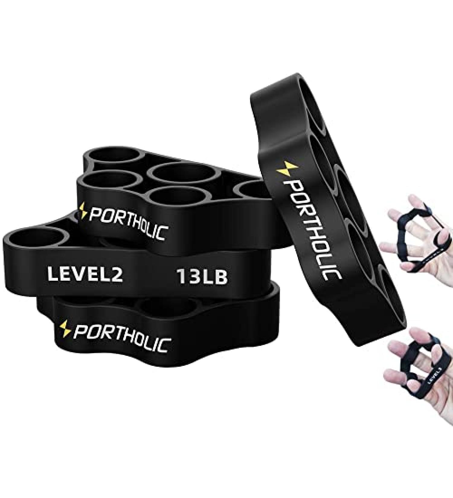 4 Pack Hand Exerciser Grip Strengthener  Finger Stretcher Hand Grip Resistance Bands Hand Strengthener Hand Strengthening Forearm Exerciser for Arthritis Black - Buy Online on GoSupps.com