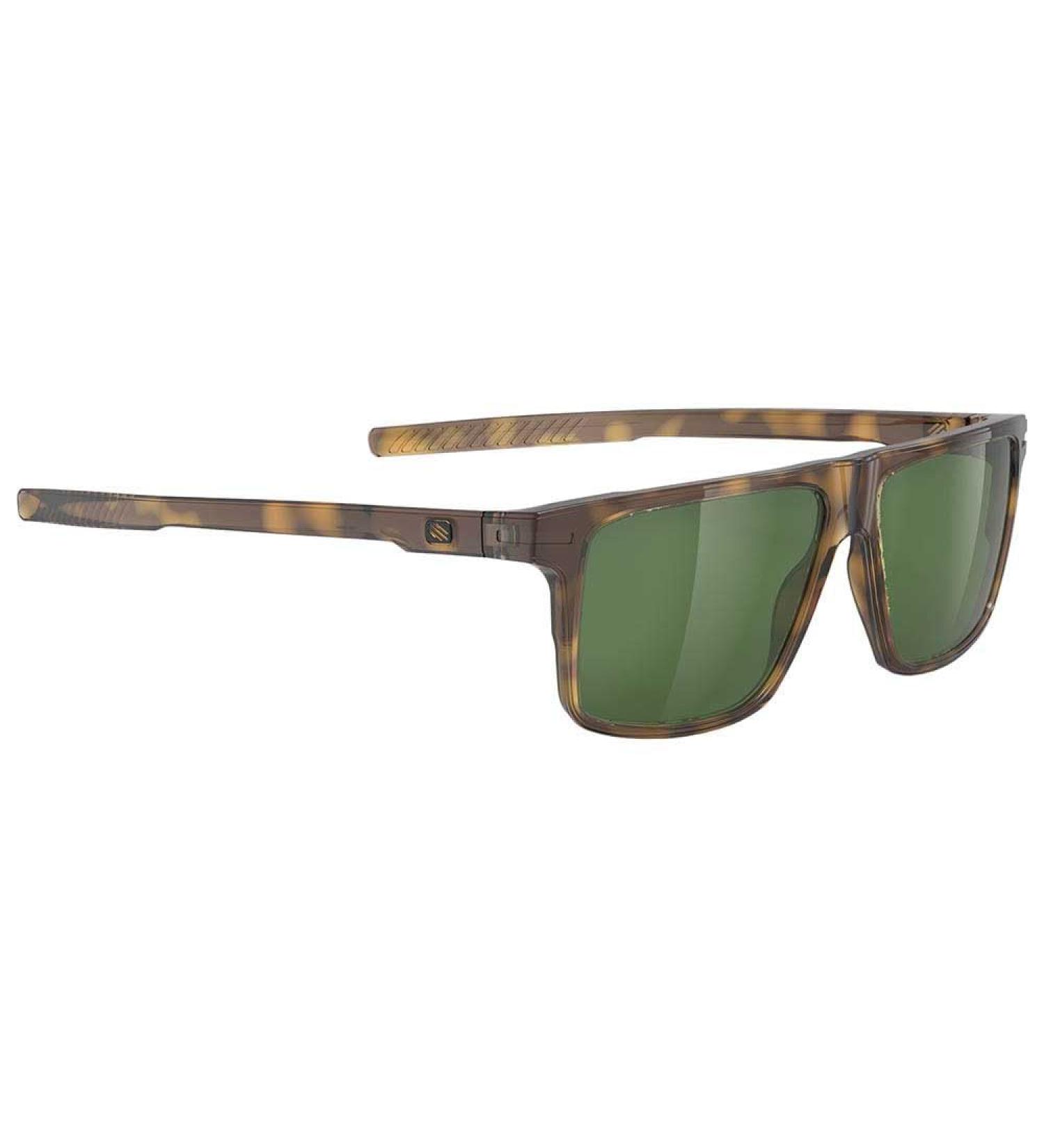 Rudy Project Unisex Stellar Demi Brown Gloss Green Sunglasses - Stylish Green Eyewear One Size - International Shipping Available - Buy Online on GoSupps.com