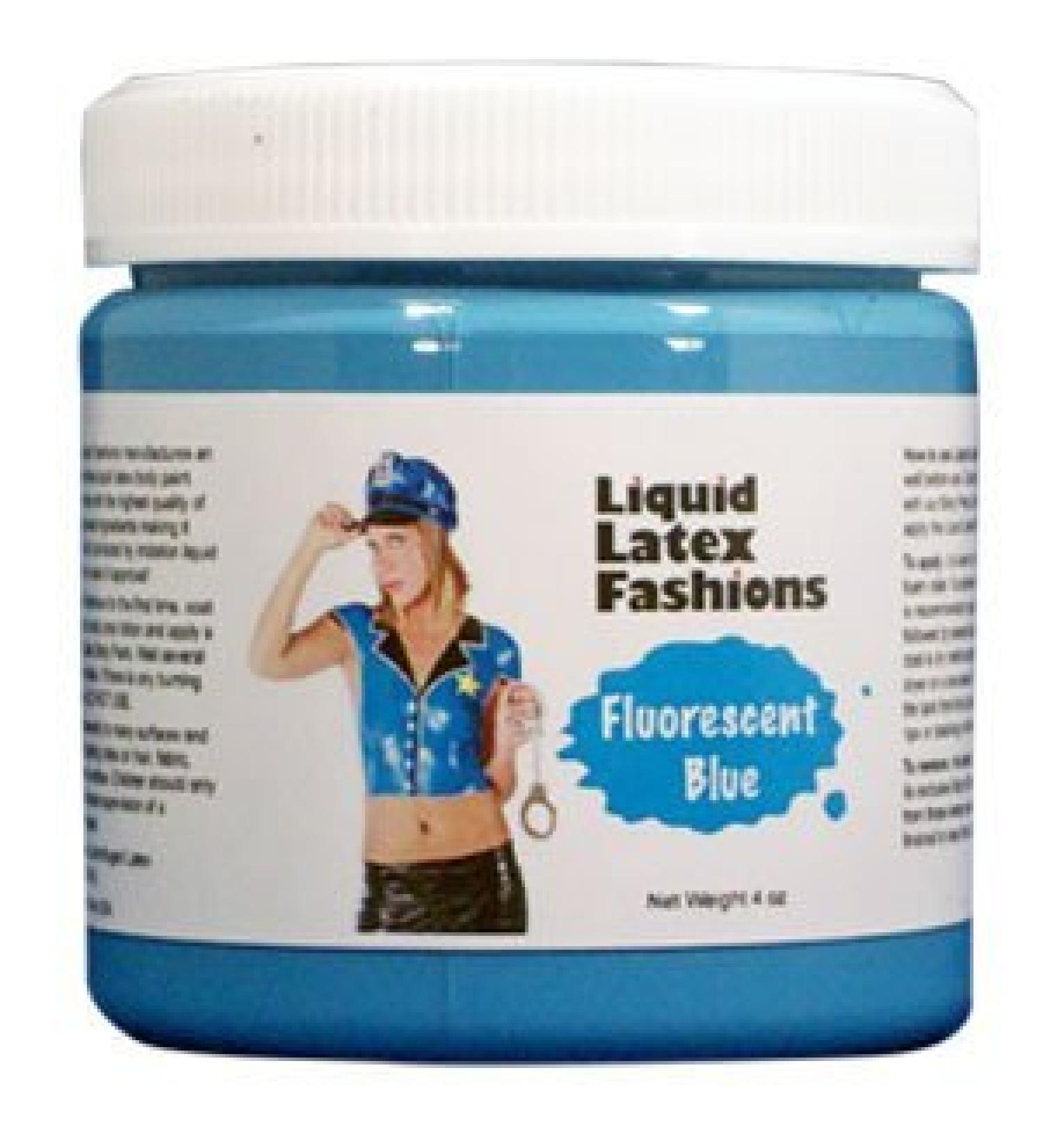 Face and Body Paint   Ammonia Free Liquid Latex  Ideal for Art  Theater  Halloween  Parties and Cosplay for Adults and Kids   8 oz  Fluorescent Blue