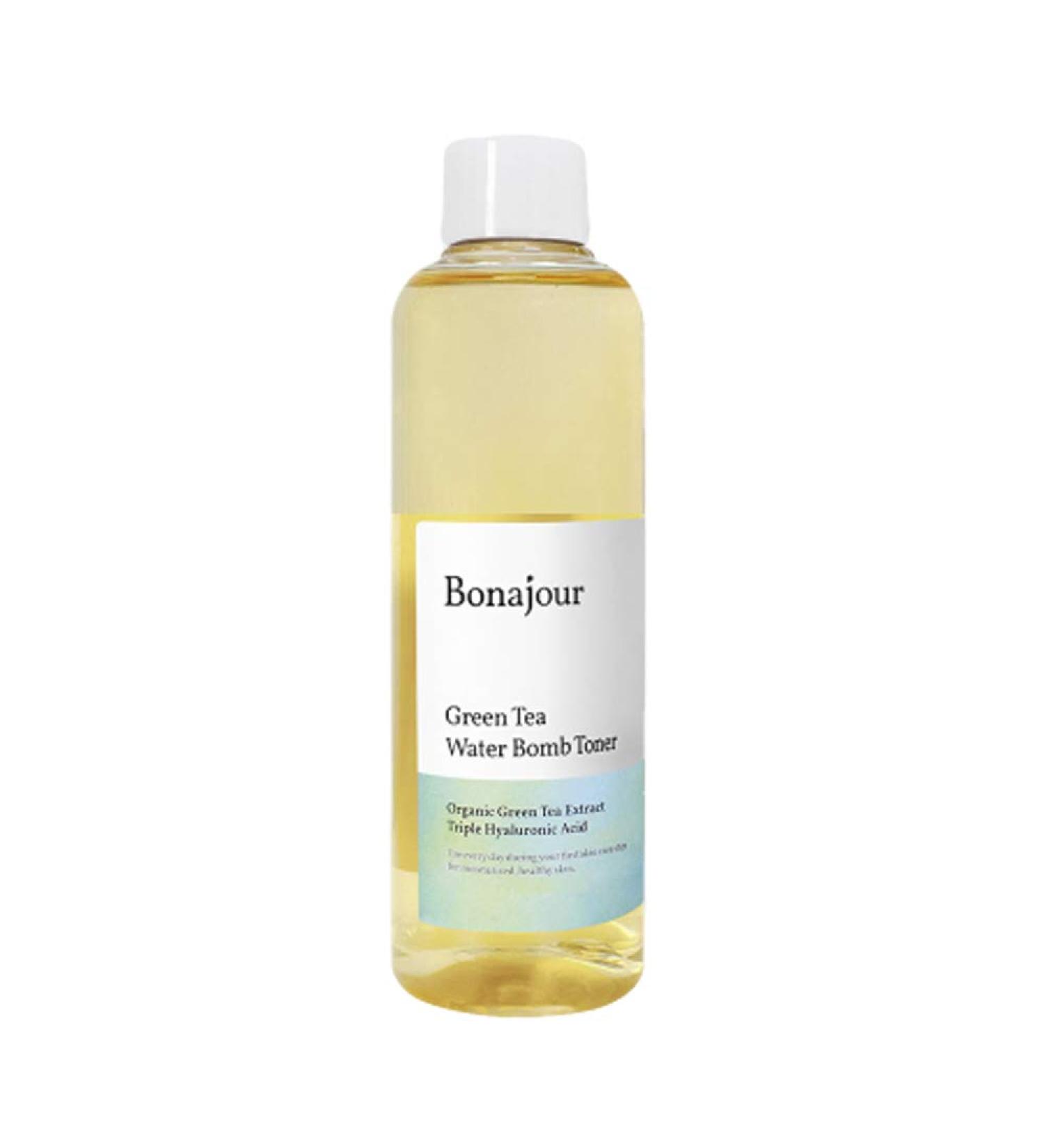 Bonajour Organic Green Tea & Hyaluronic Acid Facial Toner - 7.2 fl. oz | Vegan Anti-Aging Moisturizer for Dry Skin - Buy Online on GoSupps.com
