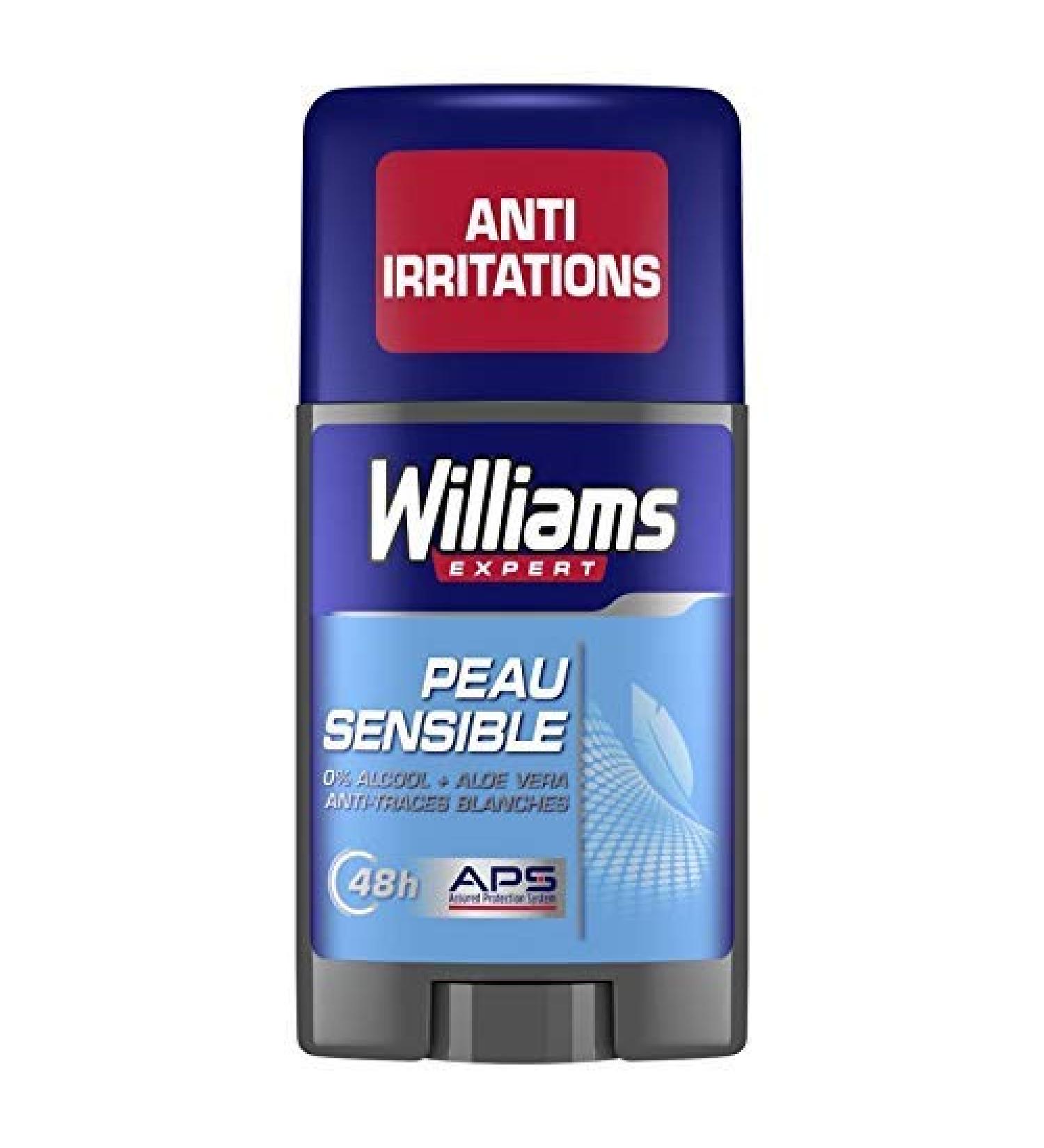 DEODORANT STICK SENSITIVE SKIN 75ML, WILLIAMS, PACK OF 3