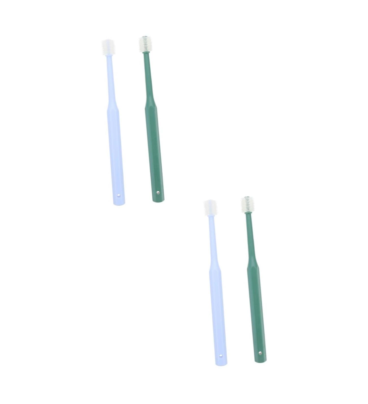 Beavorty 4 pcs for Teeth Cat Small Handheld Brush -degree Tooth Pet Puppy Cleaning Pets Clean Portable Dog 1 count (Pack of 1) Assorted Colorx2pcs - Buy Online on GoSupps.com