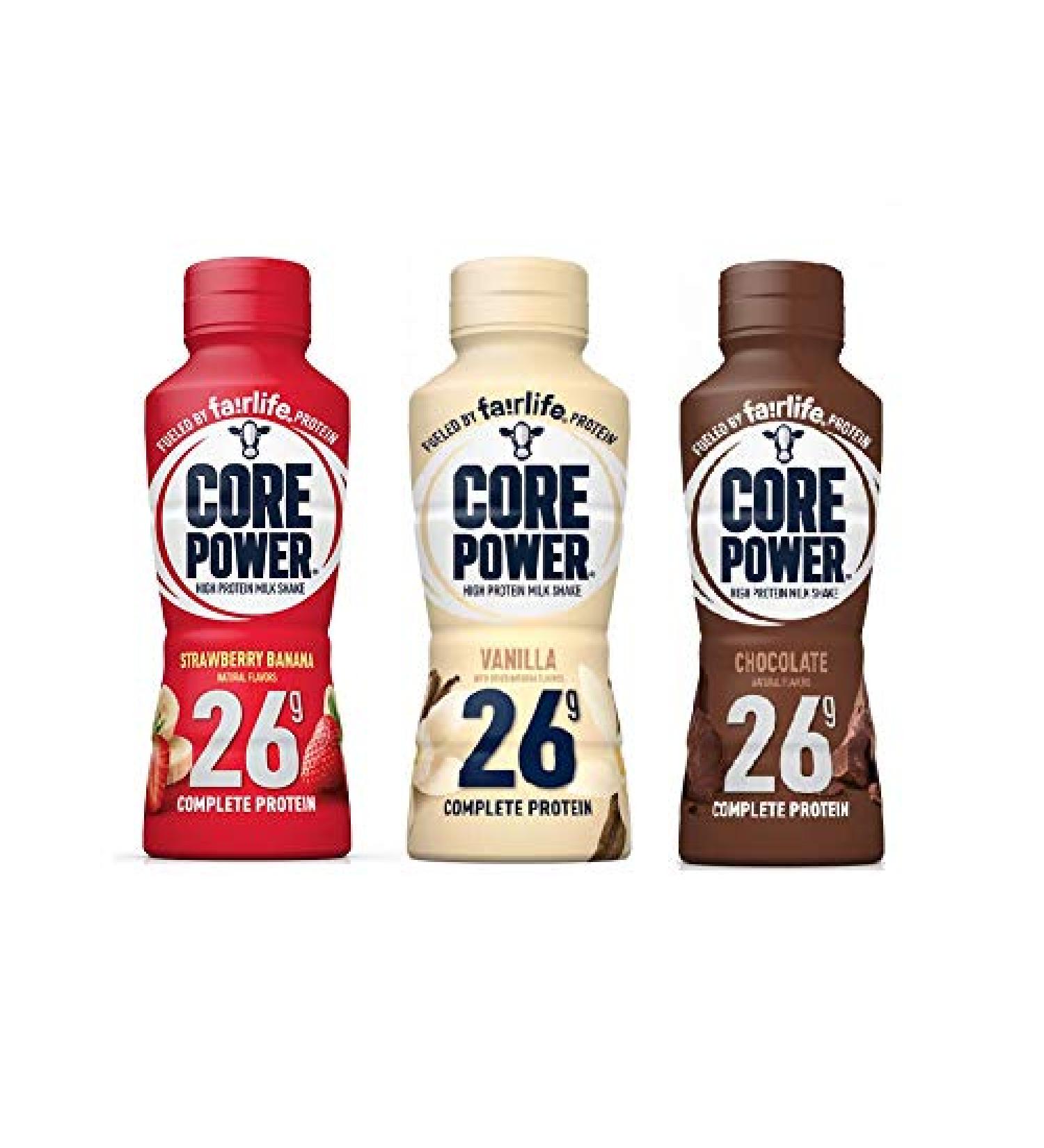 Fairlife Core Power High Protein Variety Pack - 26g Protein Milk Shake, 14 oz (Pack of 6) - Buy Online on GoSupps.com