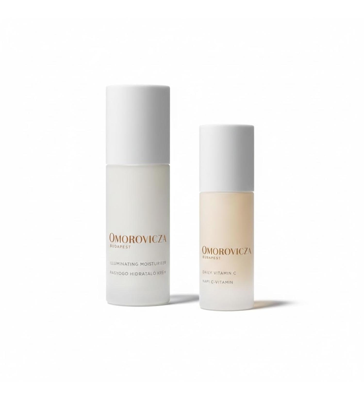 Omorovicza Luminous Boost Duo Daily Vitamin C Serum & Illuminating Moisturizer - Buy Online on GoSupps.com
