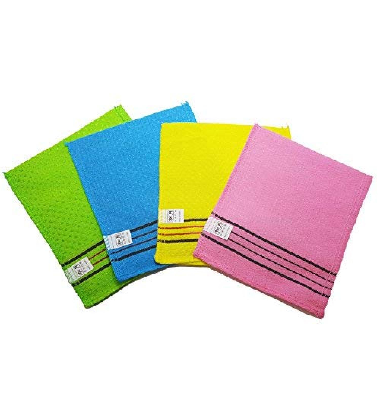 SongWol Korean Exfoliating Bath Towel Gloves - Strong Scrub Wash Cloths (4-Pack) | Trend Mall - Buy Online on GoSupps.com