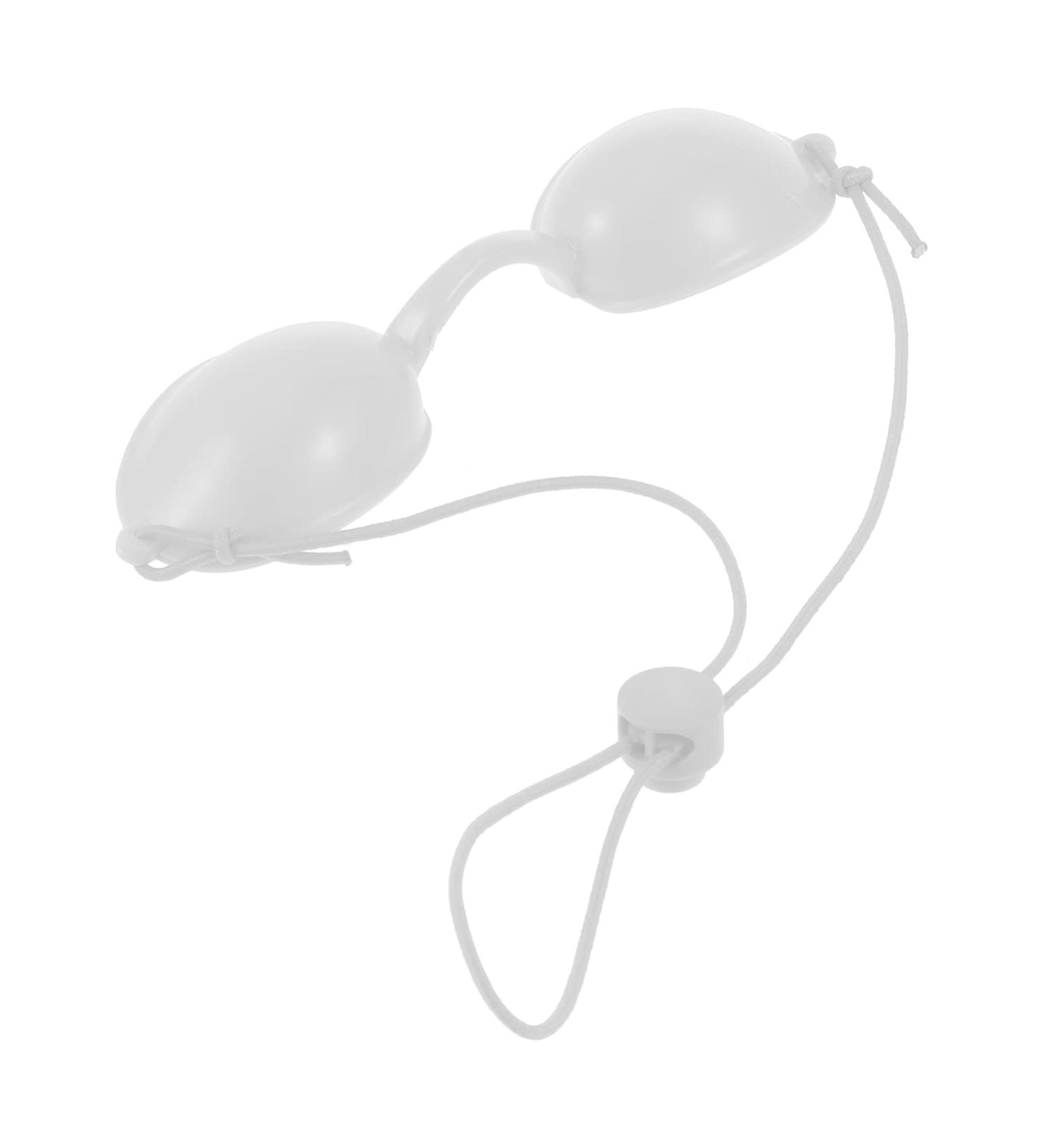 EXCEART Tanning Bed Goggles UV Eye Protection Glasses Silicone Goggle Flexible Safety Eyeshields Eye Patch for Hair Removal Beauty Cosmetology White - Buy Online on GoSupps.com