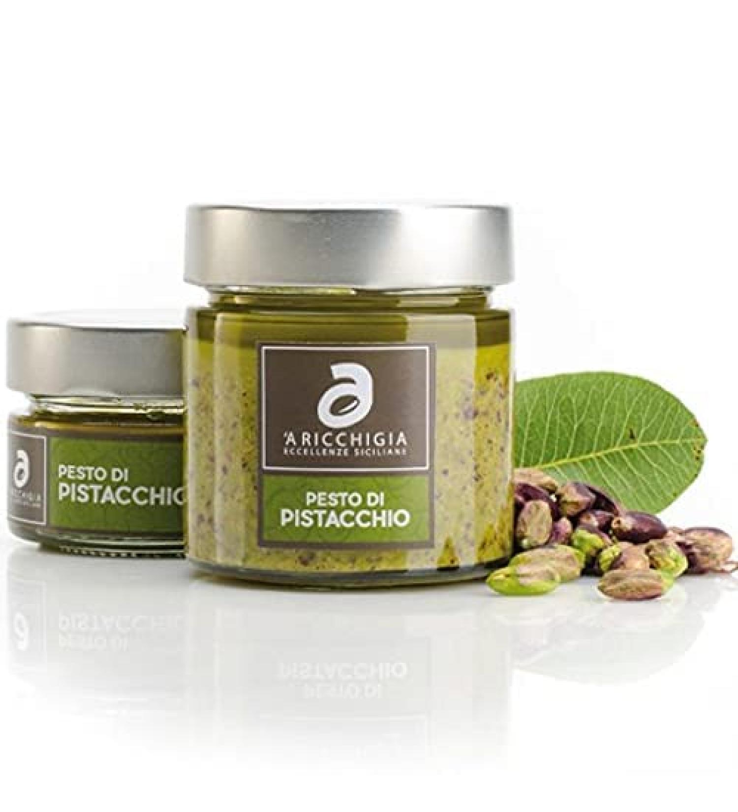 Pistachio pesto with 60% Sicilian pistachio. Italian gourmet specialties | 190g