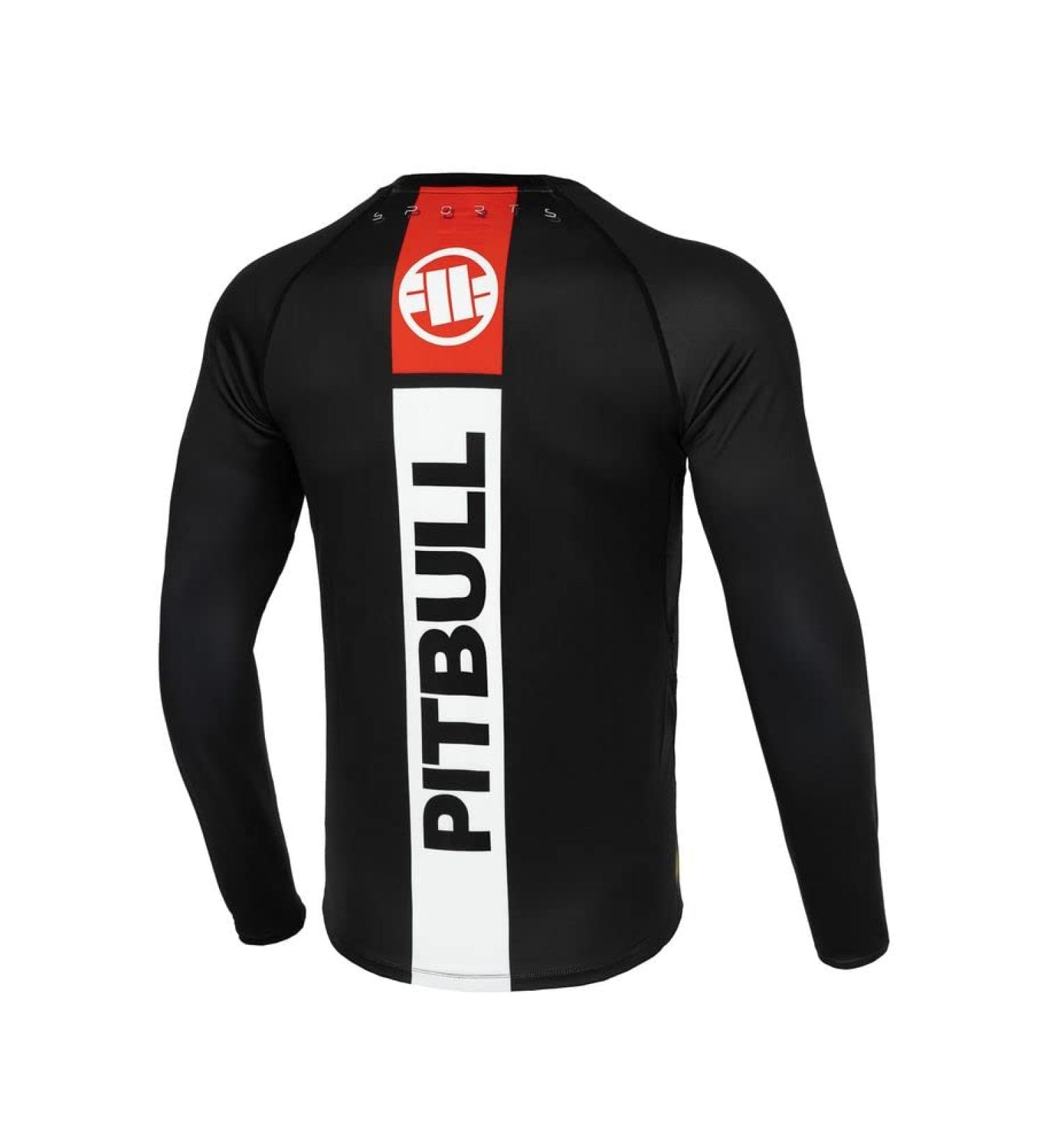 Men's Long Sleeve Rashguard - Pit Bull West Coast Hilltop Sports L Black | International Shipping Available - Buy Online on GoSupps.com