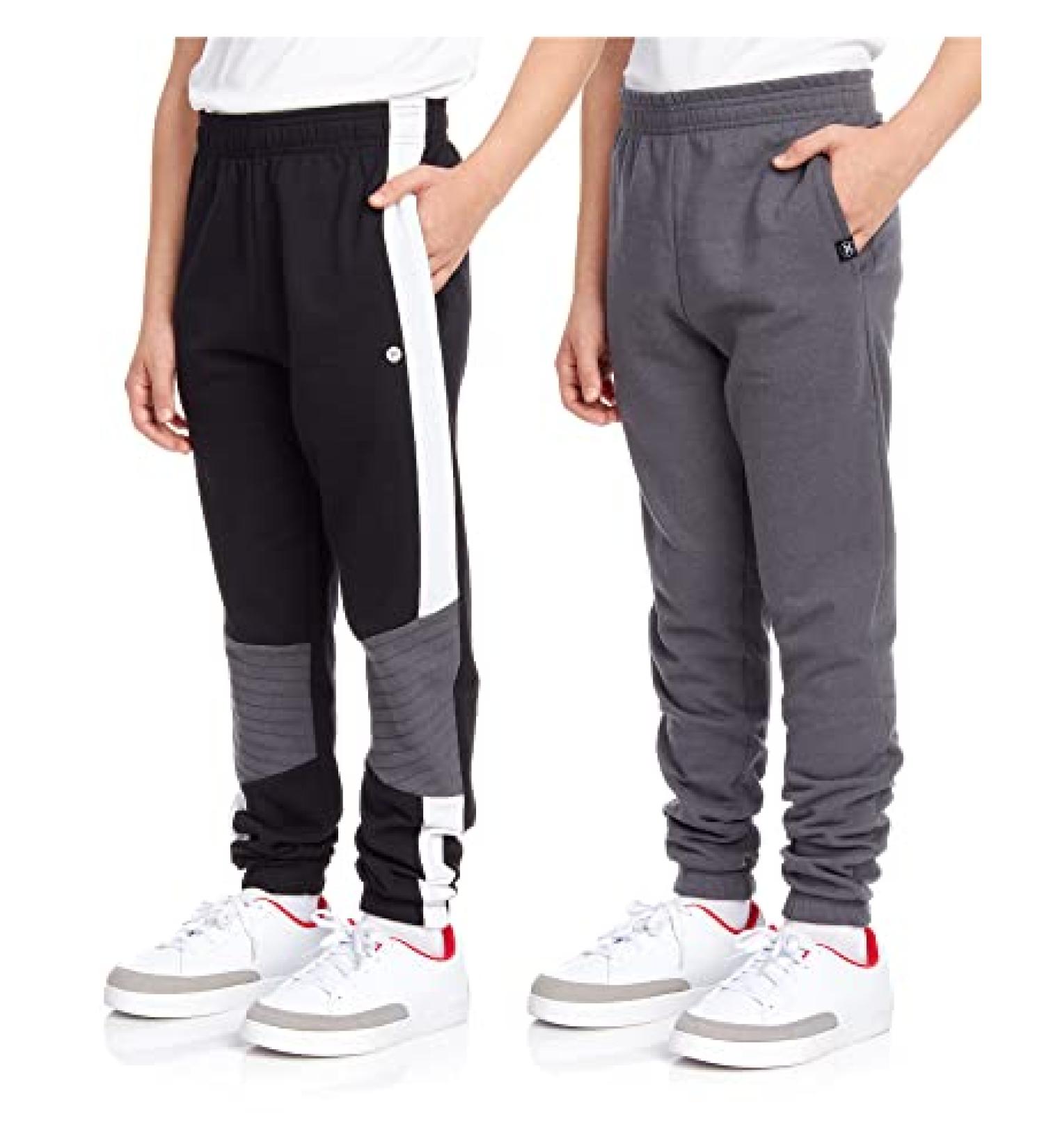 RBX Boys' Active Sweatpants - 2 Pack Red/Grey Jogger Track Pants Size 8 - Buy Online on GoSupps.com